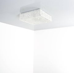 J.T. Kalmar Textured Glass Ceiling Light Flush Mount, Austria, 1960