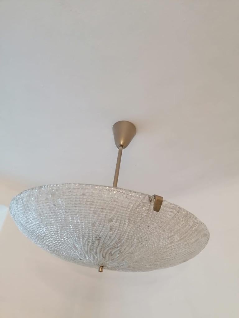 J.T. Kalmar Textured Glass Ceiling Light In Good Condition For Sale In Vienna, AT