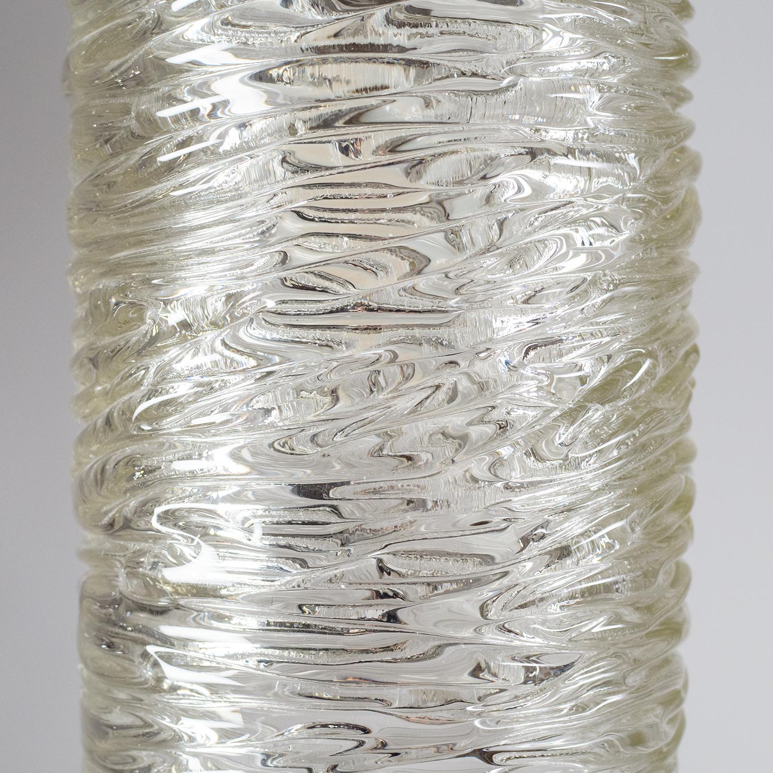 Austrian J.T. Kalmar Textured Glass Pendant, 1950s For Sale