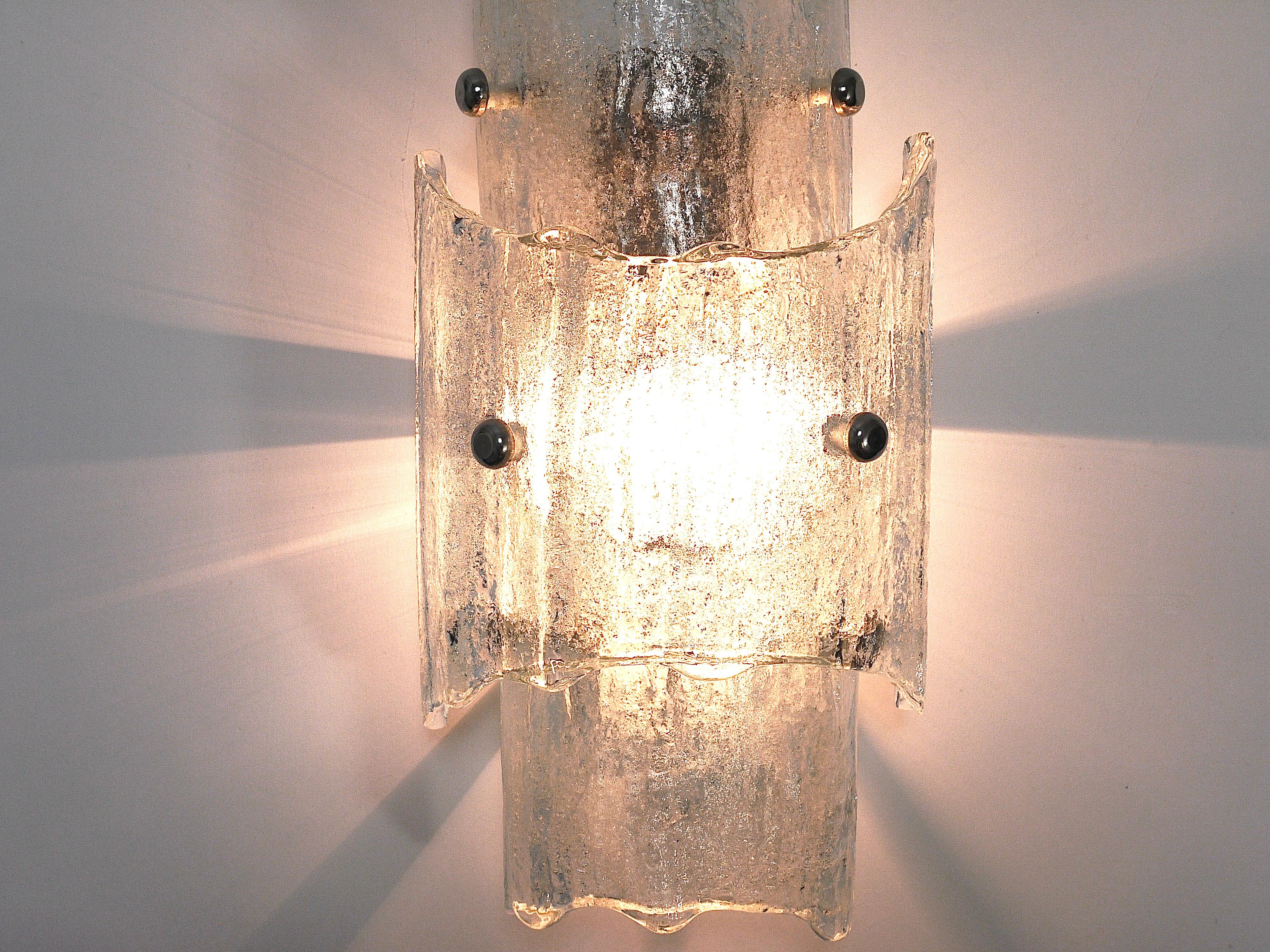 J.T. Kalmar Vienna Coppia di lampade in vetro smerigliato di metà secolo, Austria, anni '60 in vendita 7