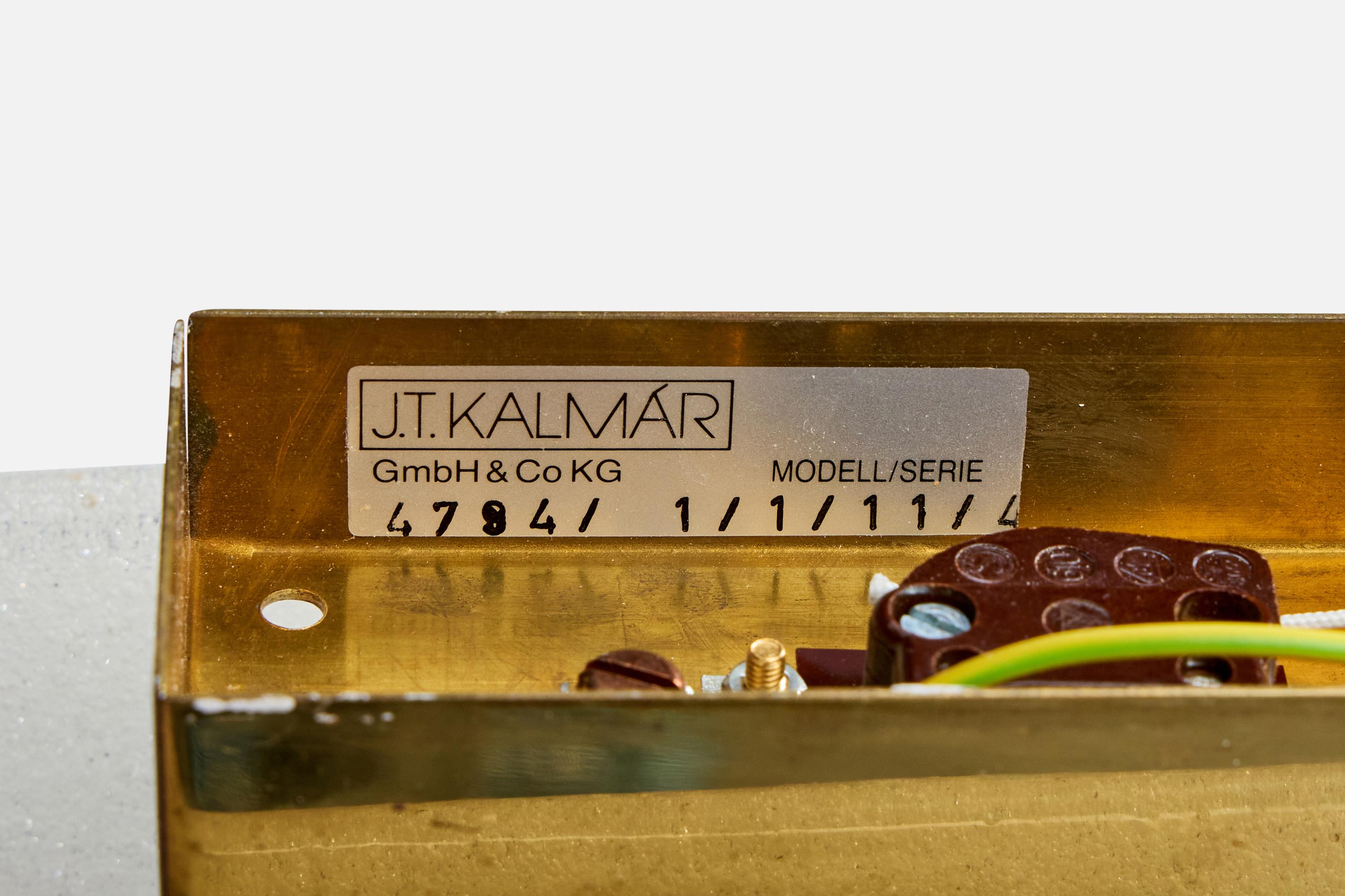 J.T. Kalmar, Apliques, Vidrio, Latón, Austria, Años 60 en venta 7