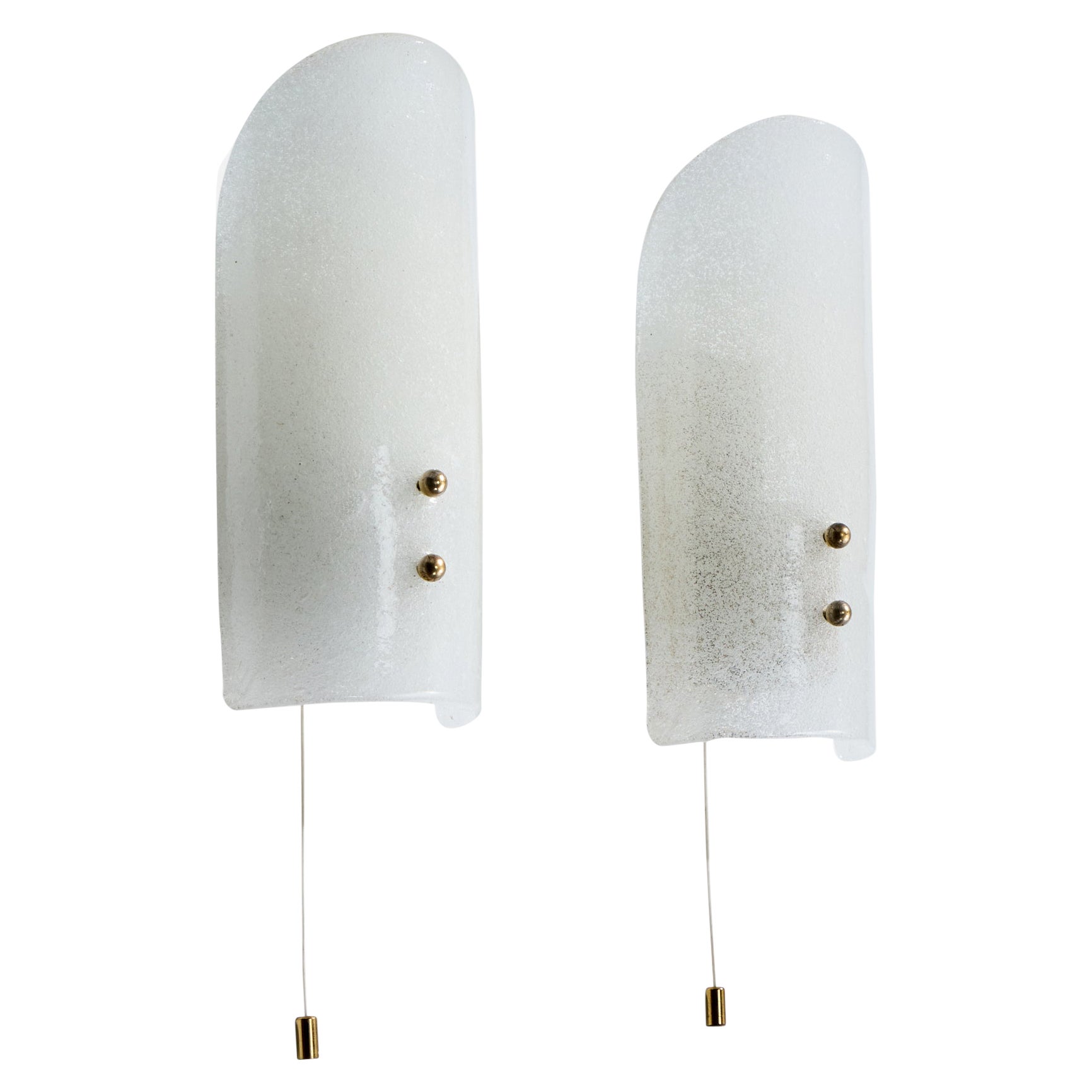 J.T. Kalmar, Apliques, Vidrio, Latón, Austria, Años 60 en venta