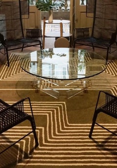 Contemporary Sculptural Hand-Tufted Carved Geometric Rug in Wool by Jt. Pfeiffer