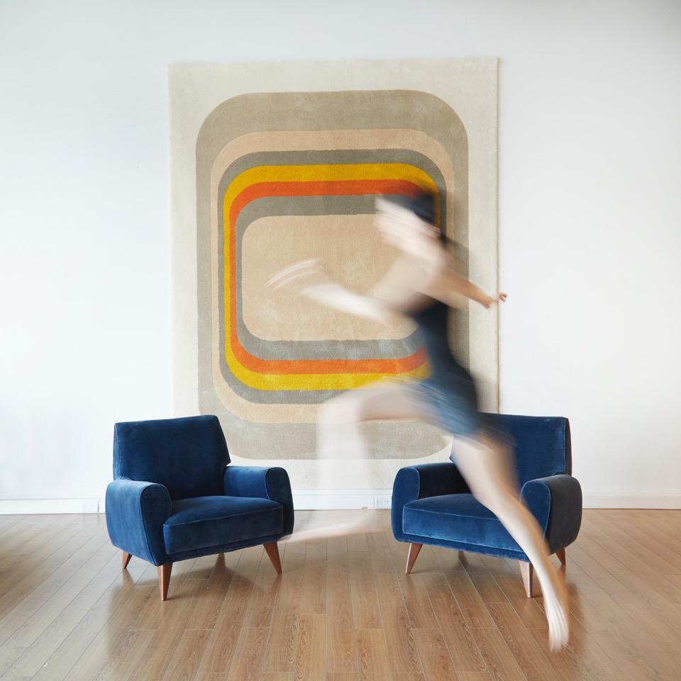 Omi Rug, JT Pfeiffer, Represented by Tuleste Factory In New Condition For Sale In New York, NY