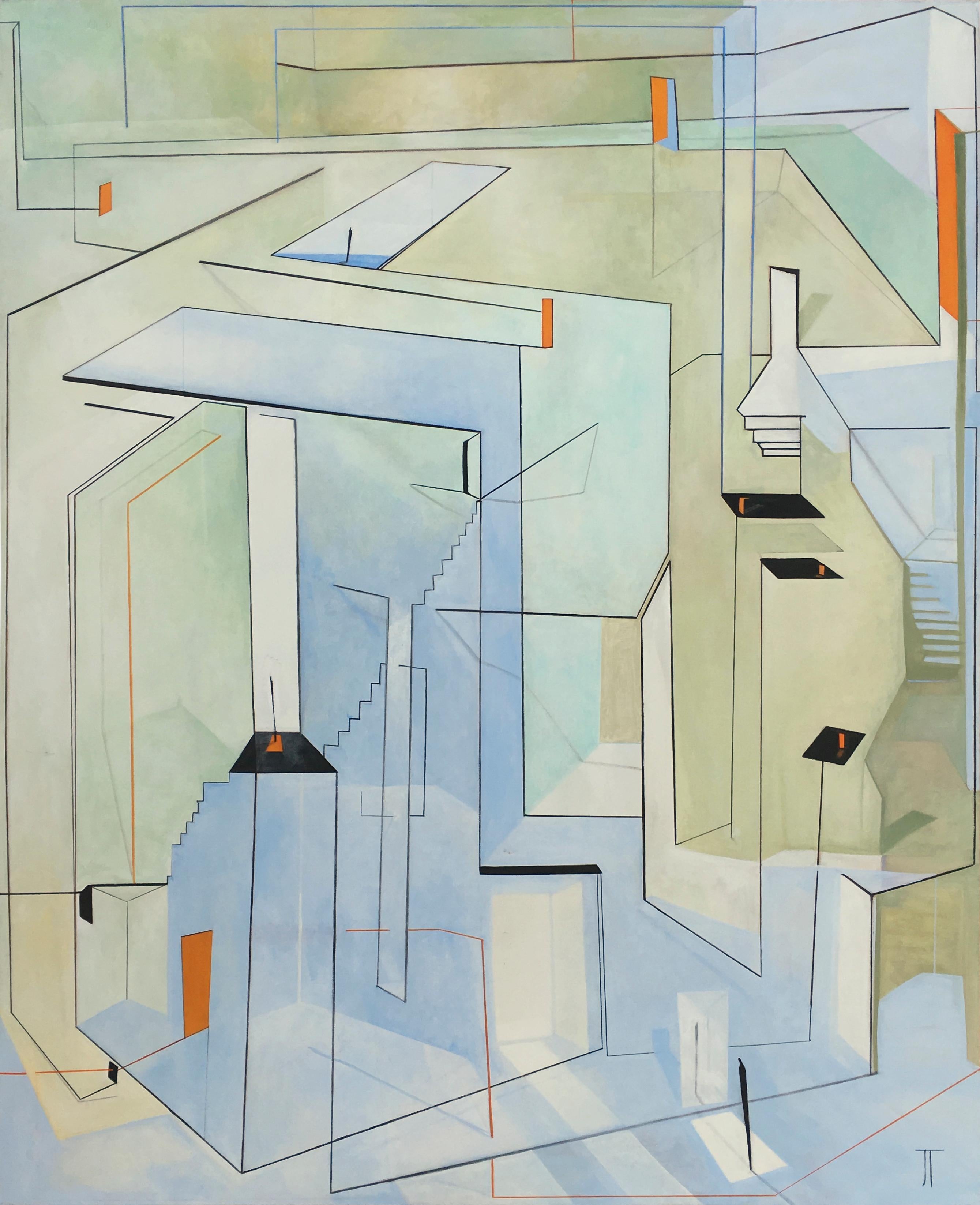 Abstract Painting di JT Thompson - Labirinto XLIII