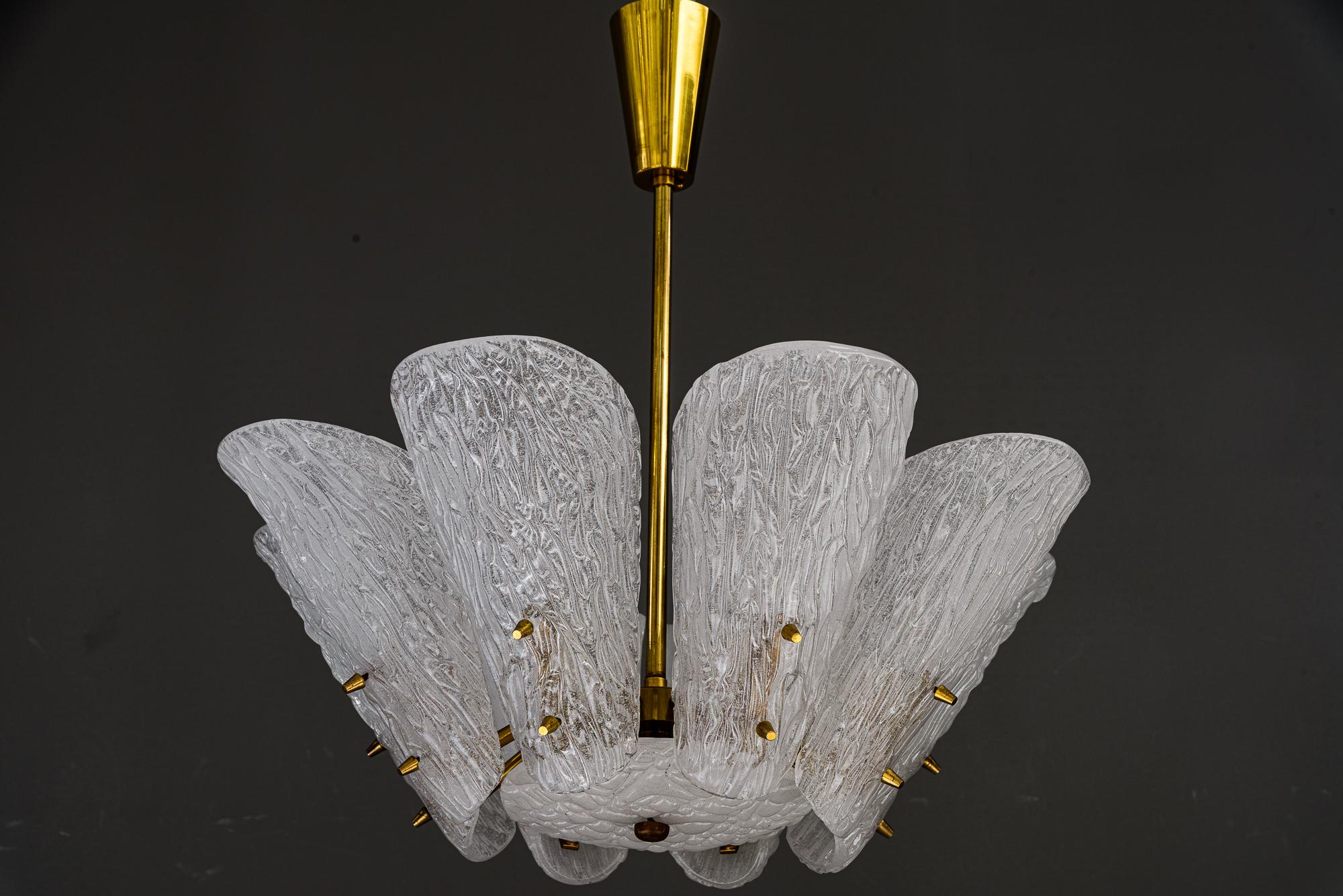 Mid-Century Modern J.T.Kalmar chandelier around 1950s For Sale