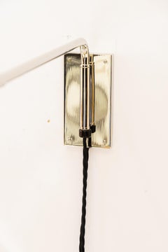 J.T.Kalmar extendable and swiveling nickel wall lamp vienna around 1950s