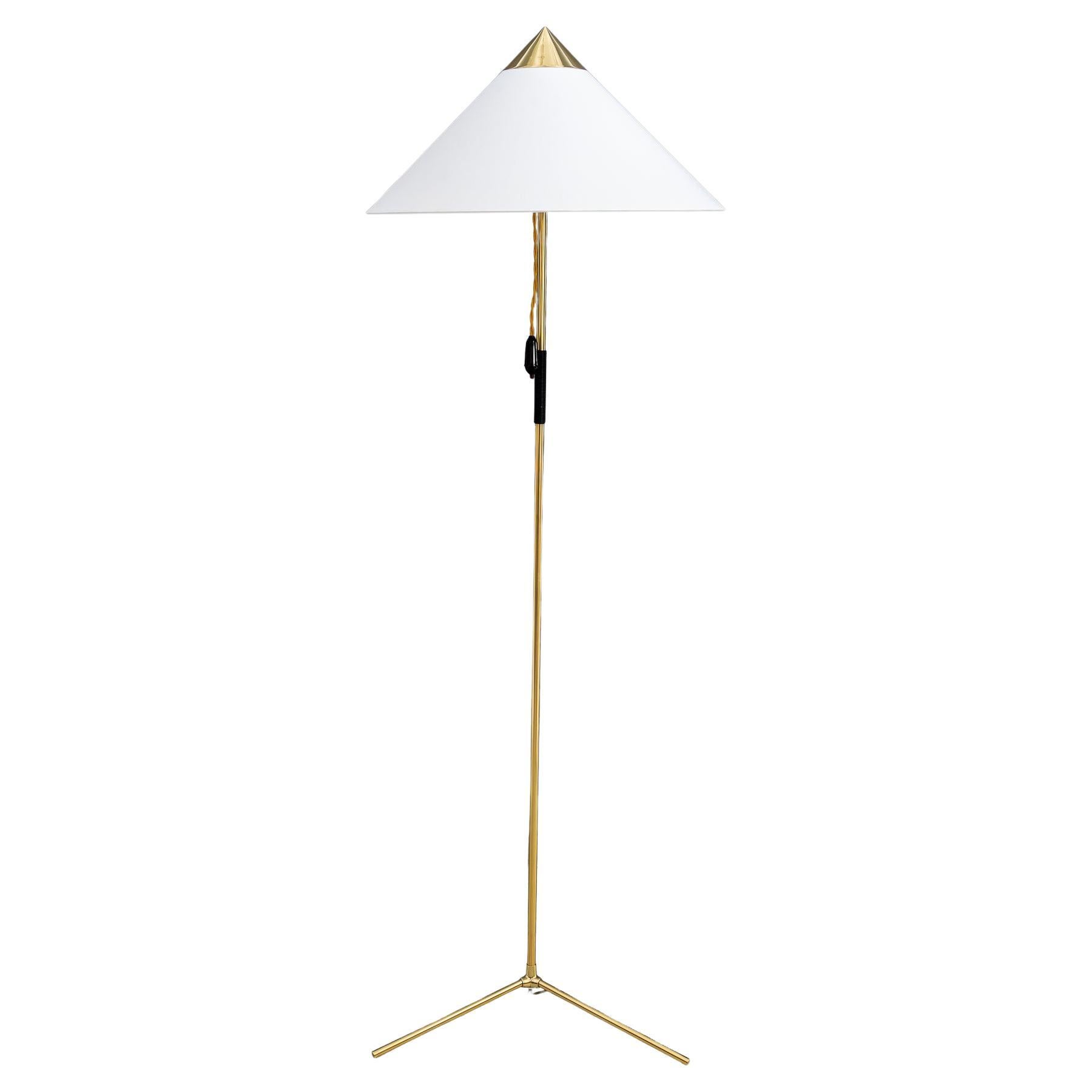 J.T.Kalmar Floor Lamp with Fabric Shade Around 1950s For Sale