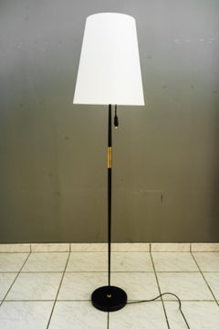 J.T.Kalmar floor lamp with fabric shade vienna around 1950s