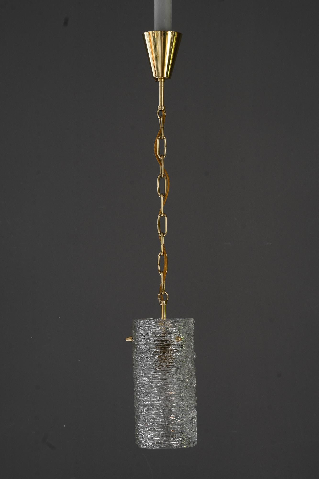 Autrichien J.T.Kalmar pendant  avec structure verre vienne vers 1950 en vente