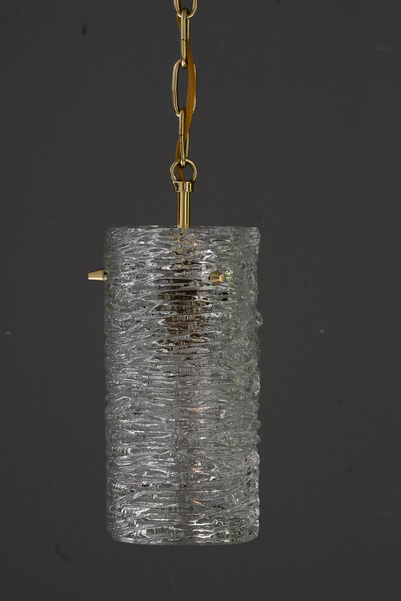 Laqué J.T.Kalmar pendant  avec structure verre vienne vers 1950 en vente