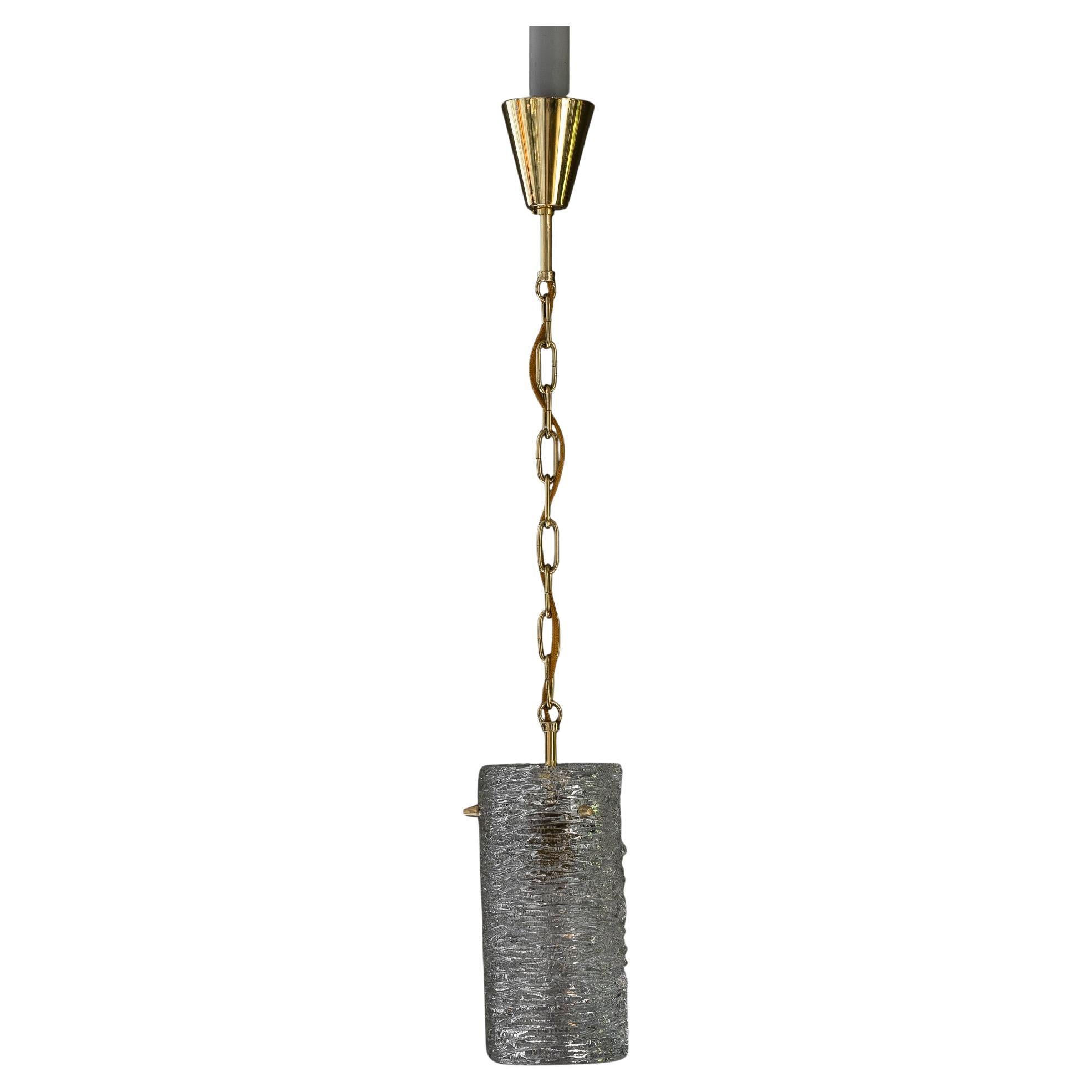 J.T.Kalmar pendant  with structure glass vienna around 1950s