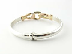 JTL Isreal 14 Karat Rose Gold and Sterling Silver Bangle Diamond Bracelet