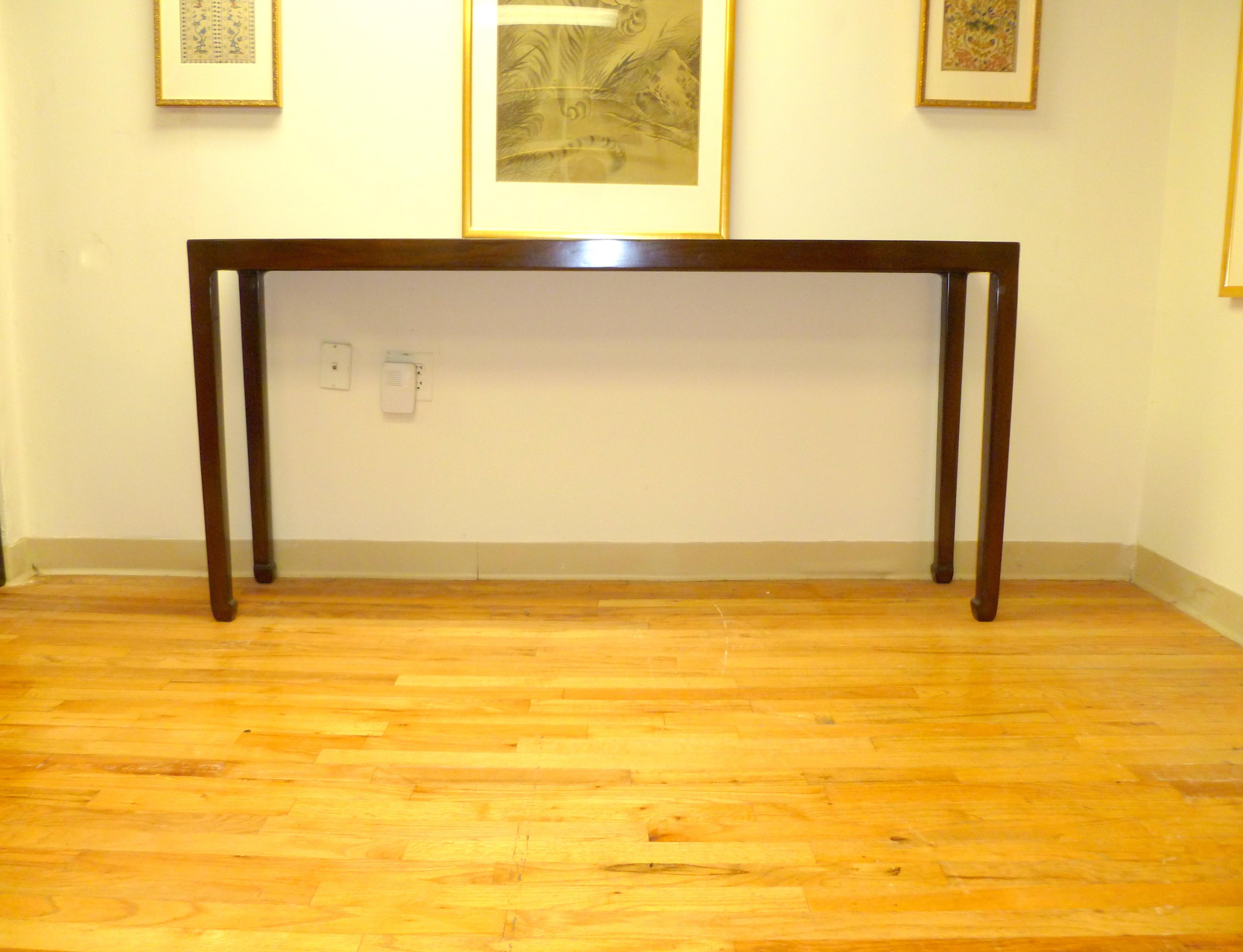 Ju Mu Wood Console Table In Excellent Condition In Greenwich, CT