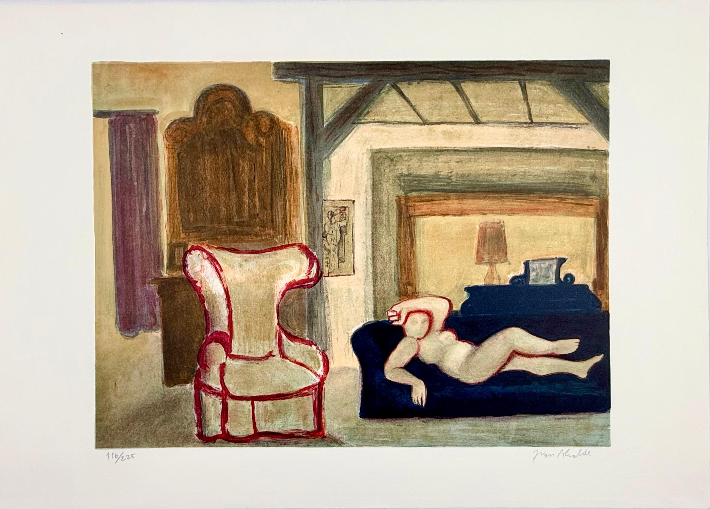 Juan Alcalde Spanish signed original limited edition art print serigraph n29 - Print by Juan Alcalde Alonso