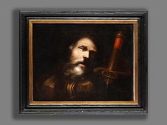 17. Jahrhundert von Juan Alfonso Abril, Kopf des heiligen Paul, Gemälde Öl auf Leinwand