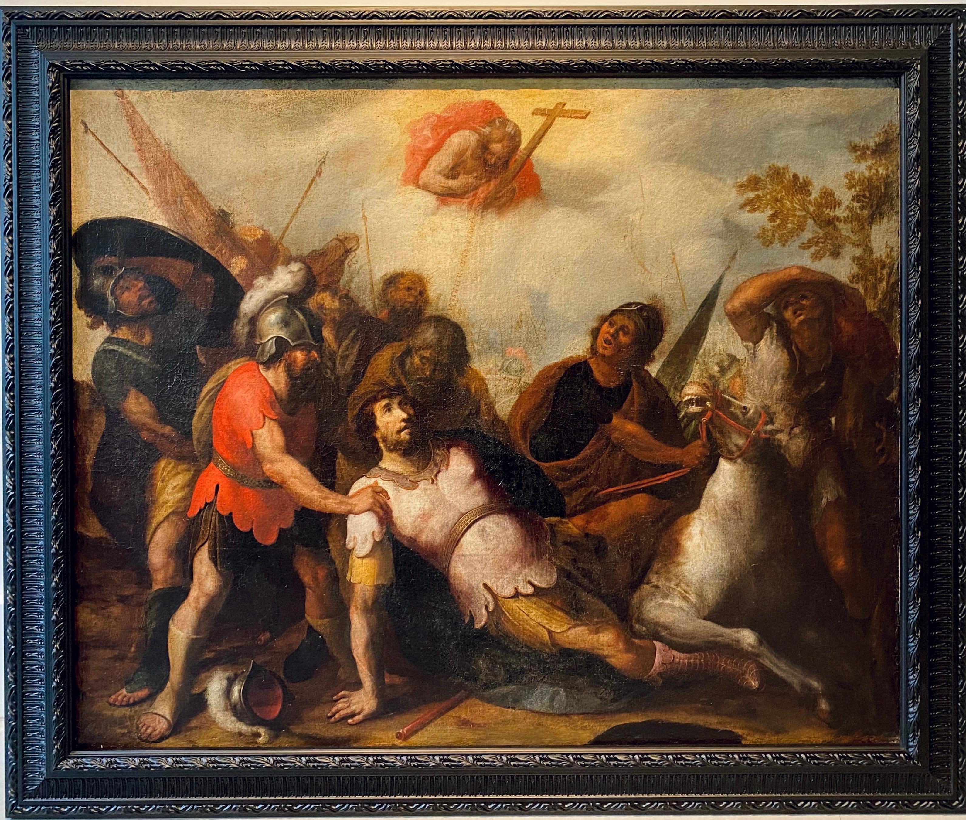 Juan Antonio de Frías y Escalante Landscape Painting - Spanish Old Master Painting - The fall of Saint Paul - Christianity Religious