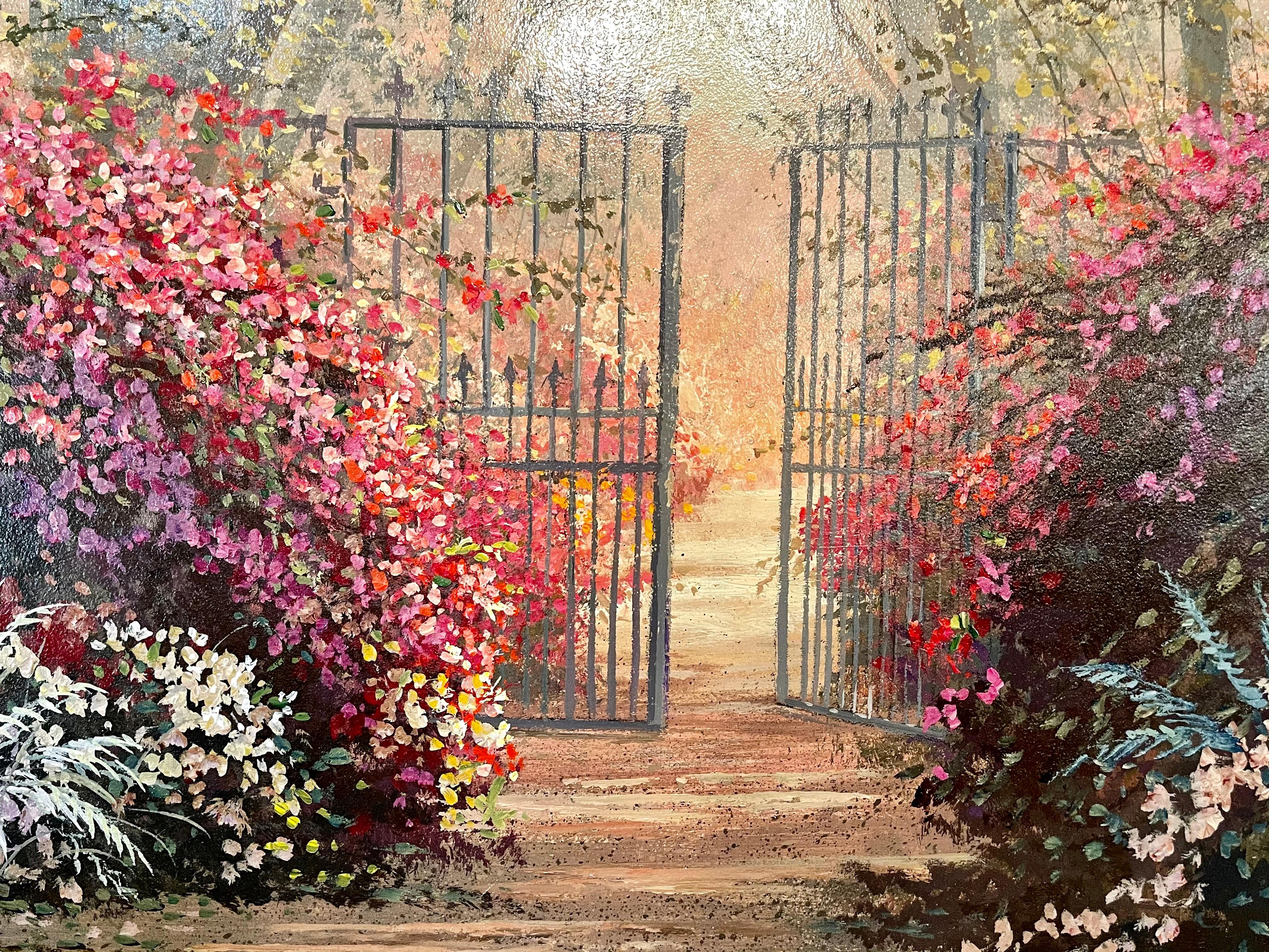 Juan Archuleta Gates and Garden Painting For Sale 1