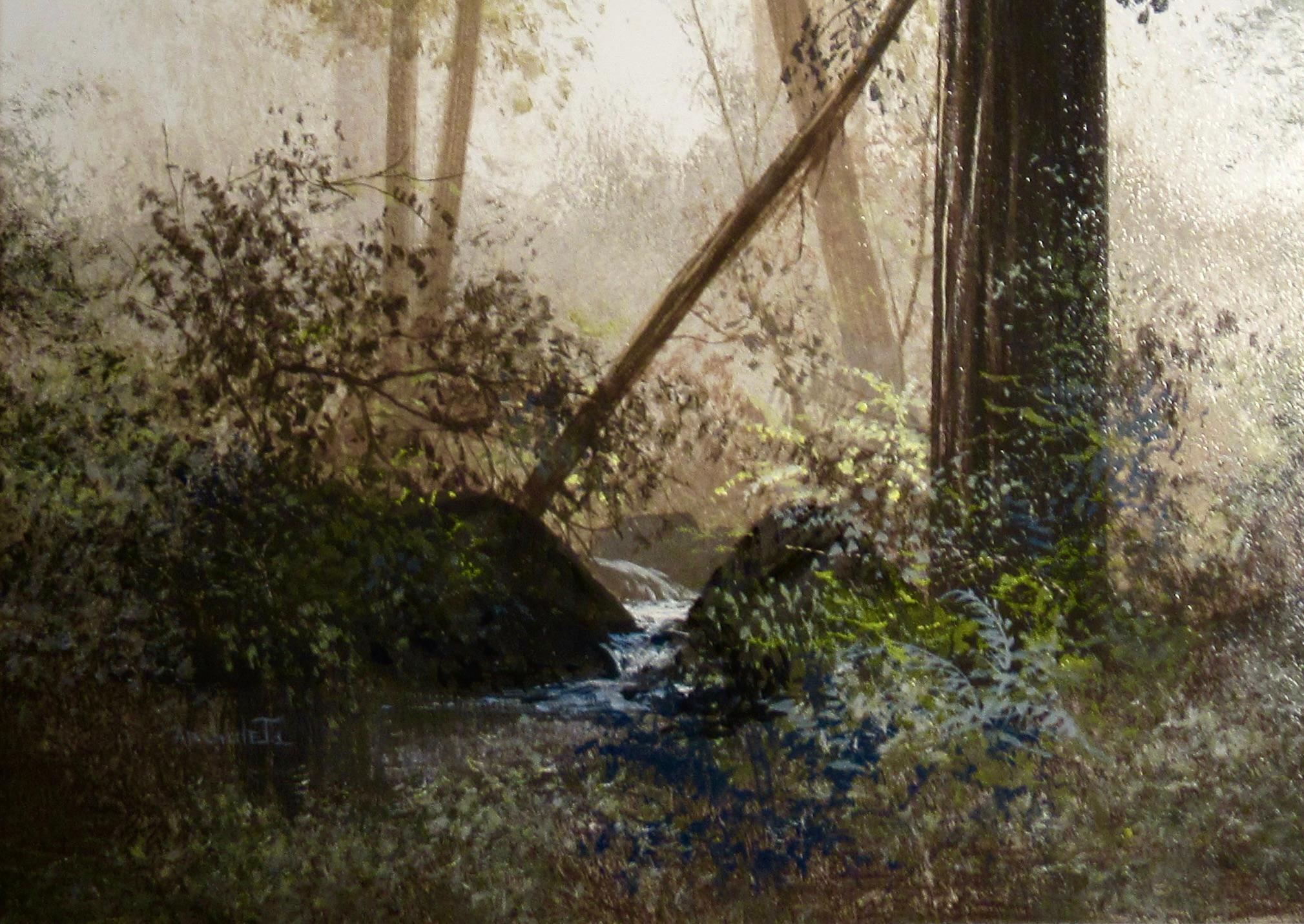 Forest Bright, Humbolt - Painting Impressionismo americano di Juan Archuleta