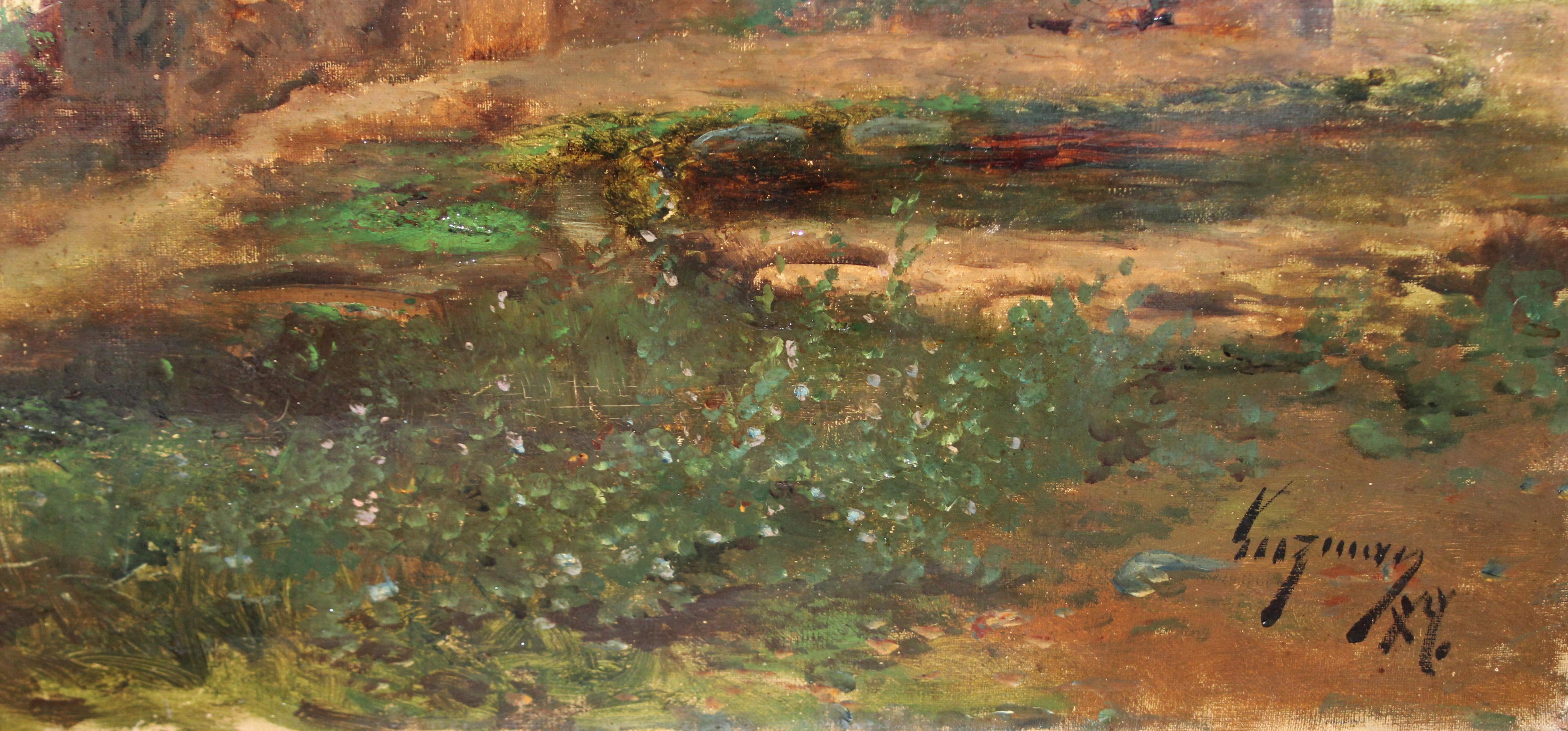 Óleo sobre tela - Paisaje - Beige Landscape Painting by Juan Bautista de Guzmán y Orantes