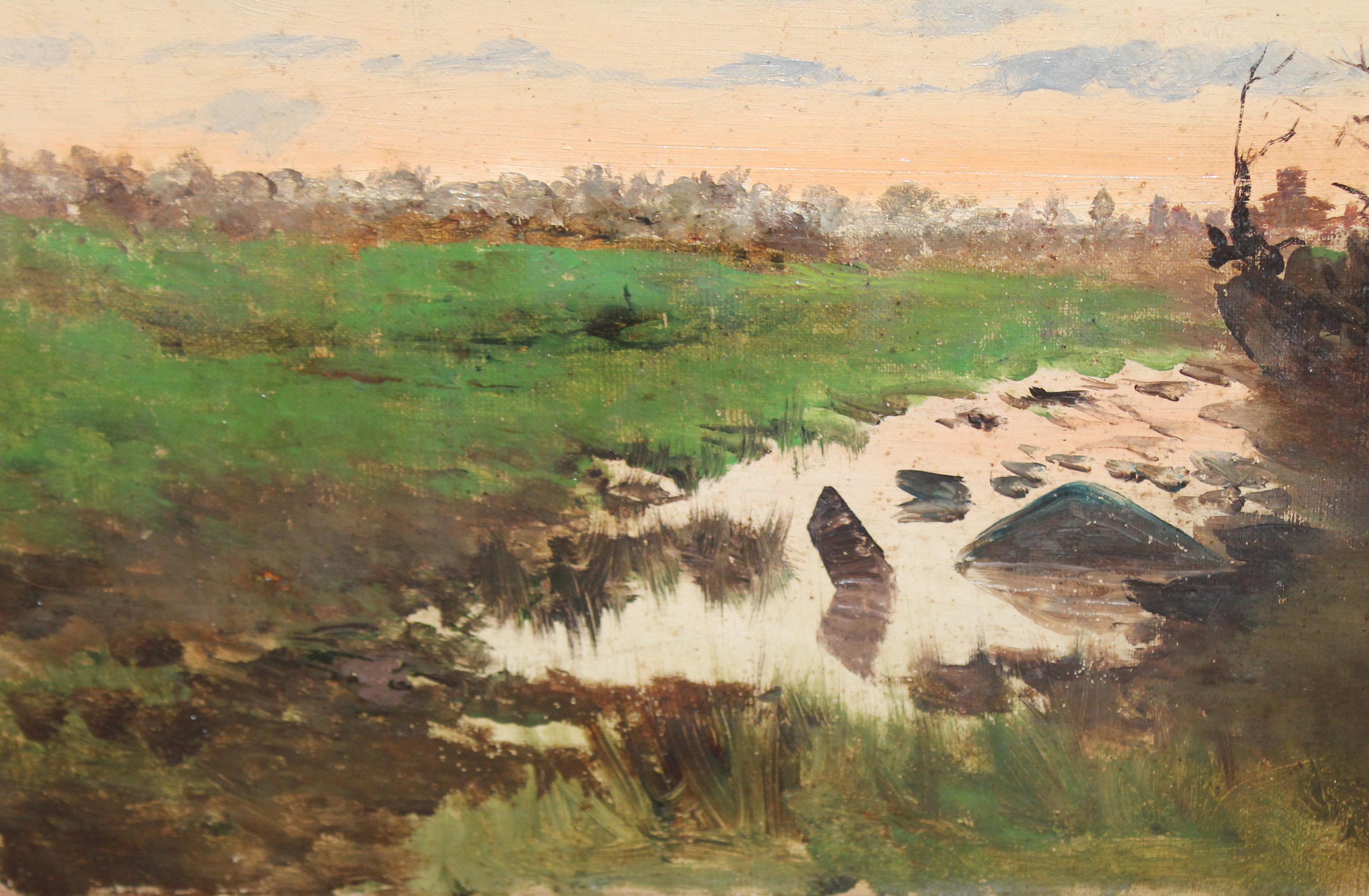 La obra va firmada por el artista en la parte inferior y fechada del año 1889

Estado de conservación aceptable el de la obra

La obra se presenta sin enmarcar

Medidas obra: 51 cm altura x 81 cm