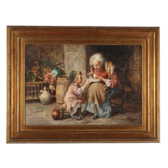 Scene with Grandmother and Child 19th century