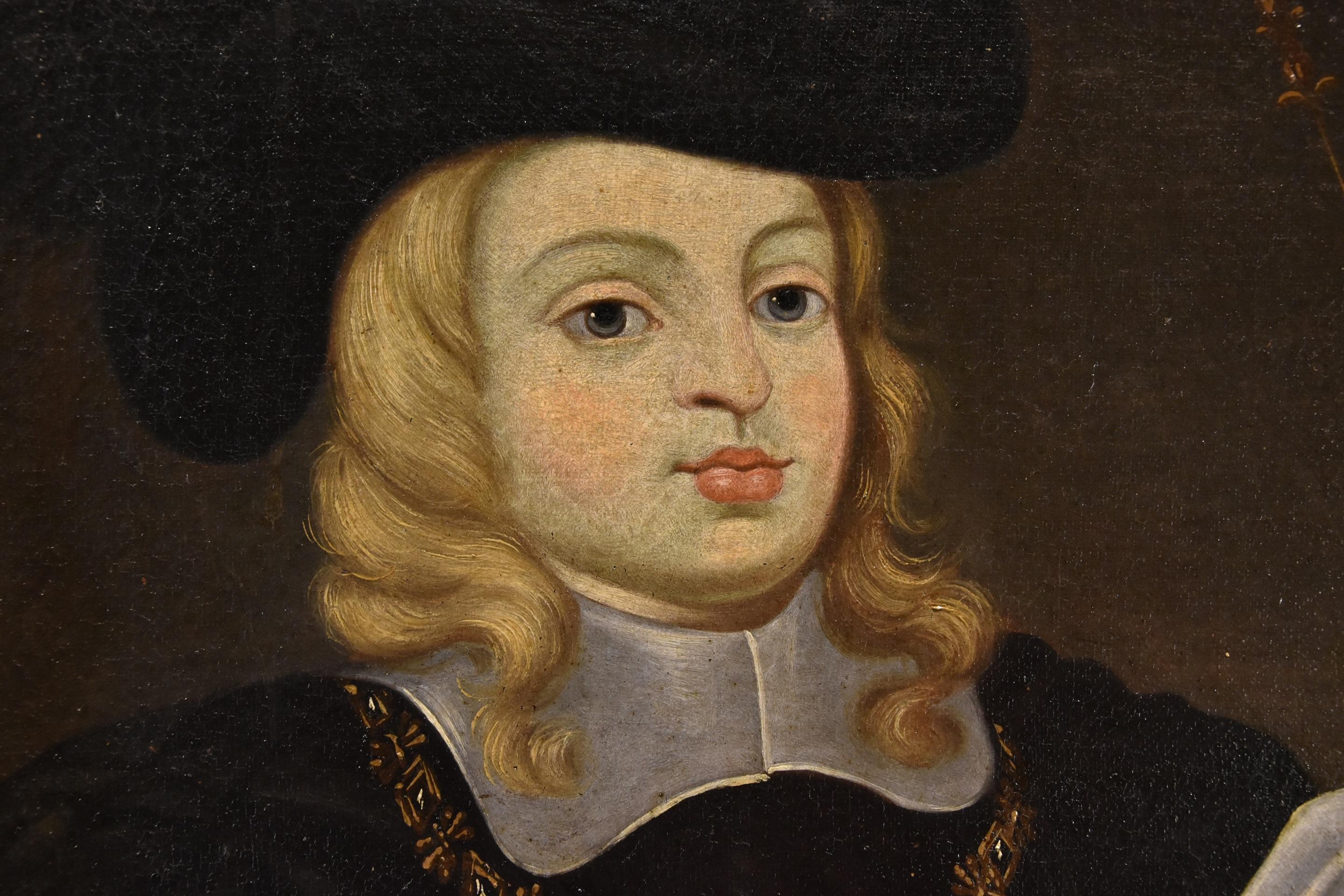 Charles Ii König Spanien, Kind Del Mazo, Gemälde, Öl auf Leinwand, 17. Jahrhundert, Alter Meister im Angebot 8
