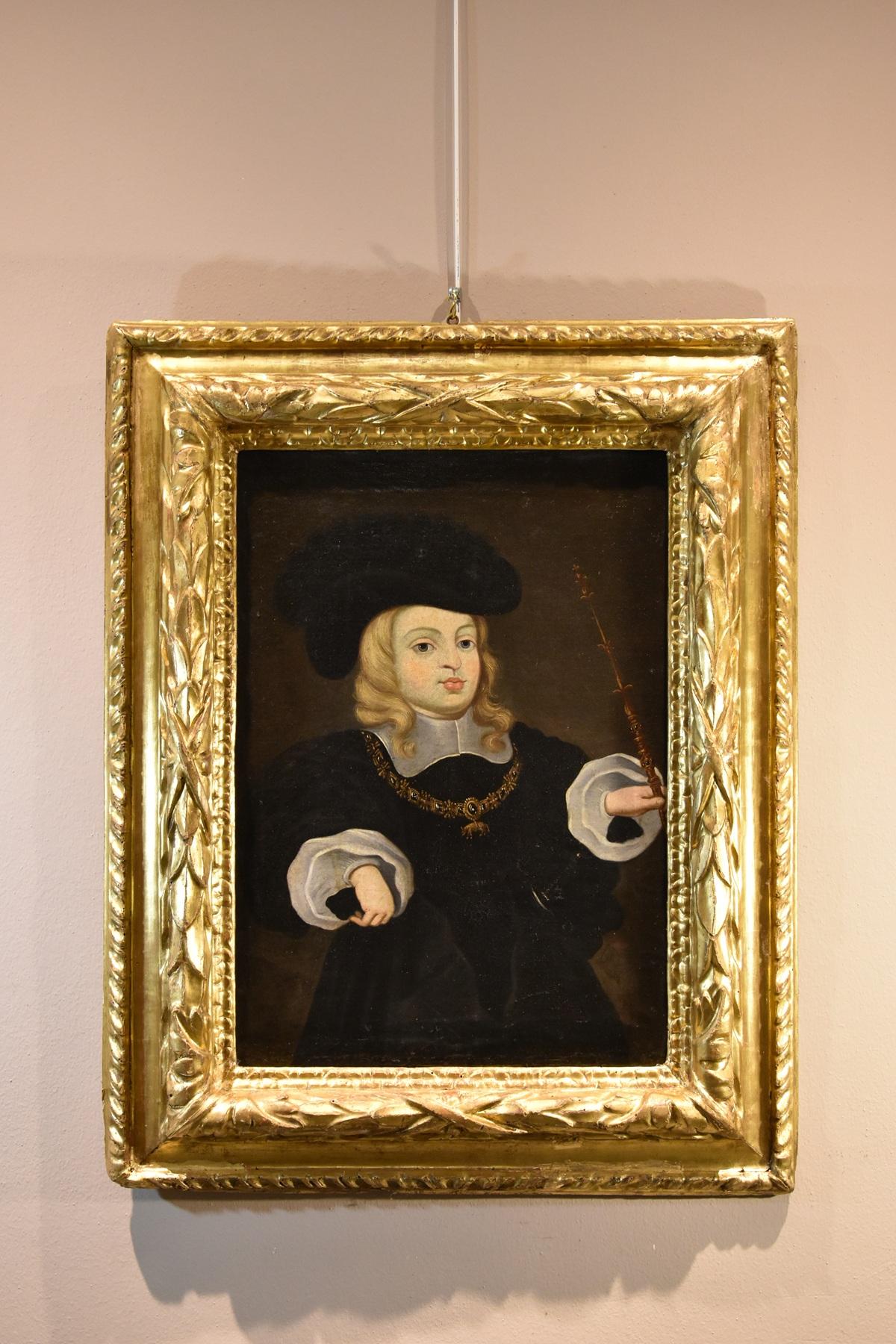 Charles Ii König Spanien, Kind Del Mazo, Gemälde, Öl auf Leinwand, 17. Jahrhundert, Alter Meister (Alte Meister), Painting, von  Juan Bautista Martínez del Mazo (Castile 1611 - Madrid 1667) 