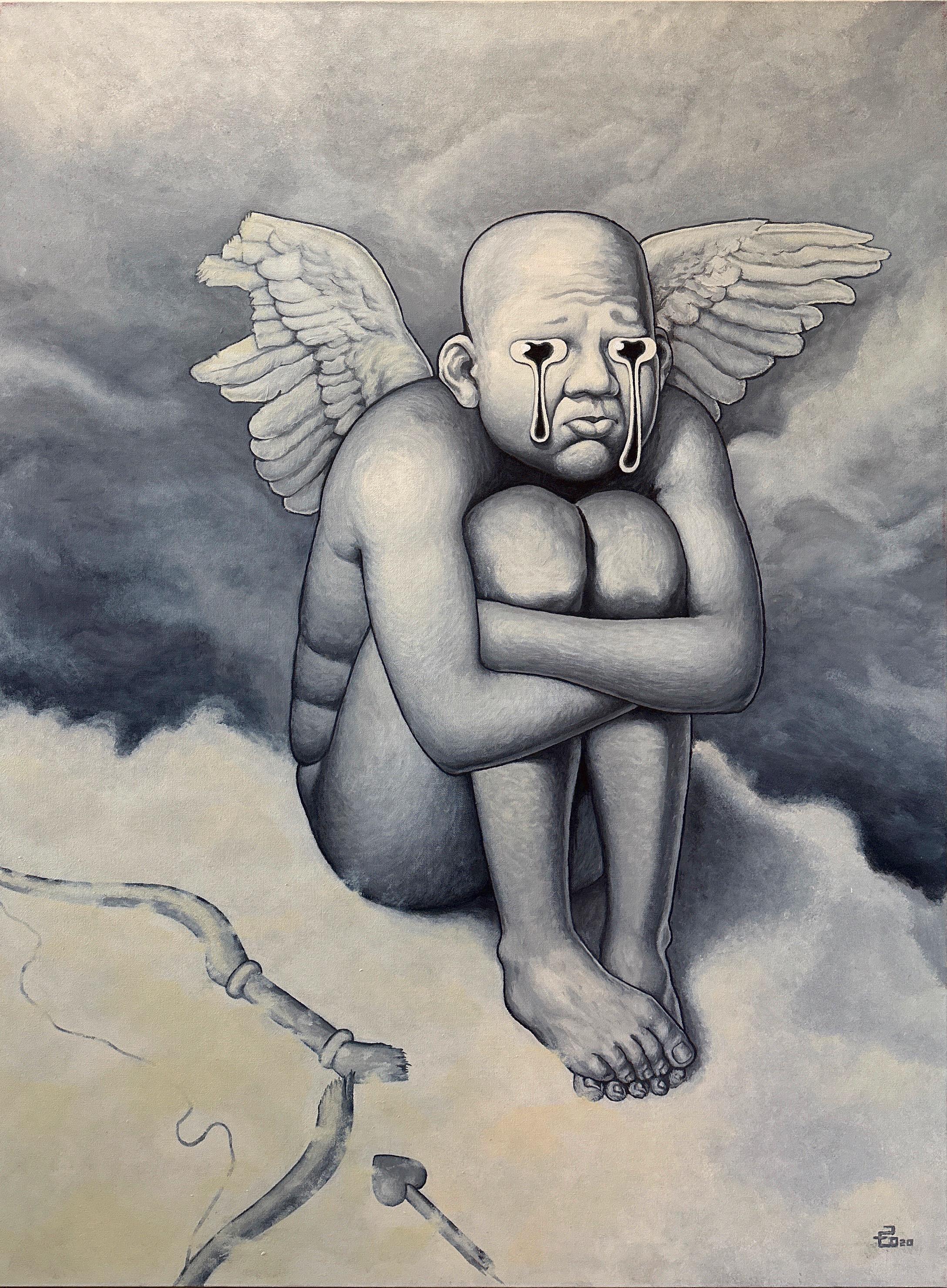 Desesperación y Alegría, Díptico. Pintura acrílica sobre lienzo - Painting de Juan C. Estrada