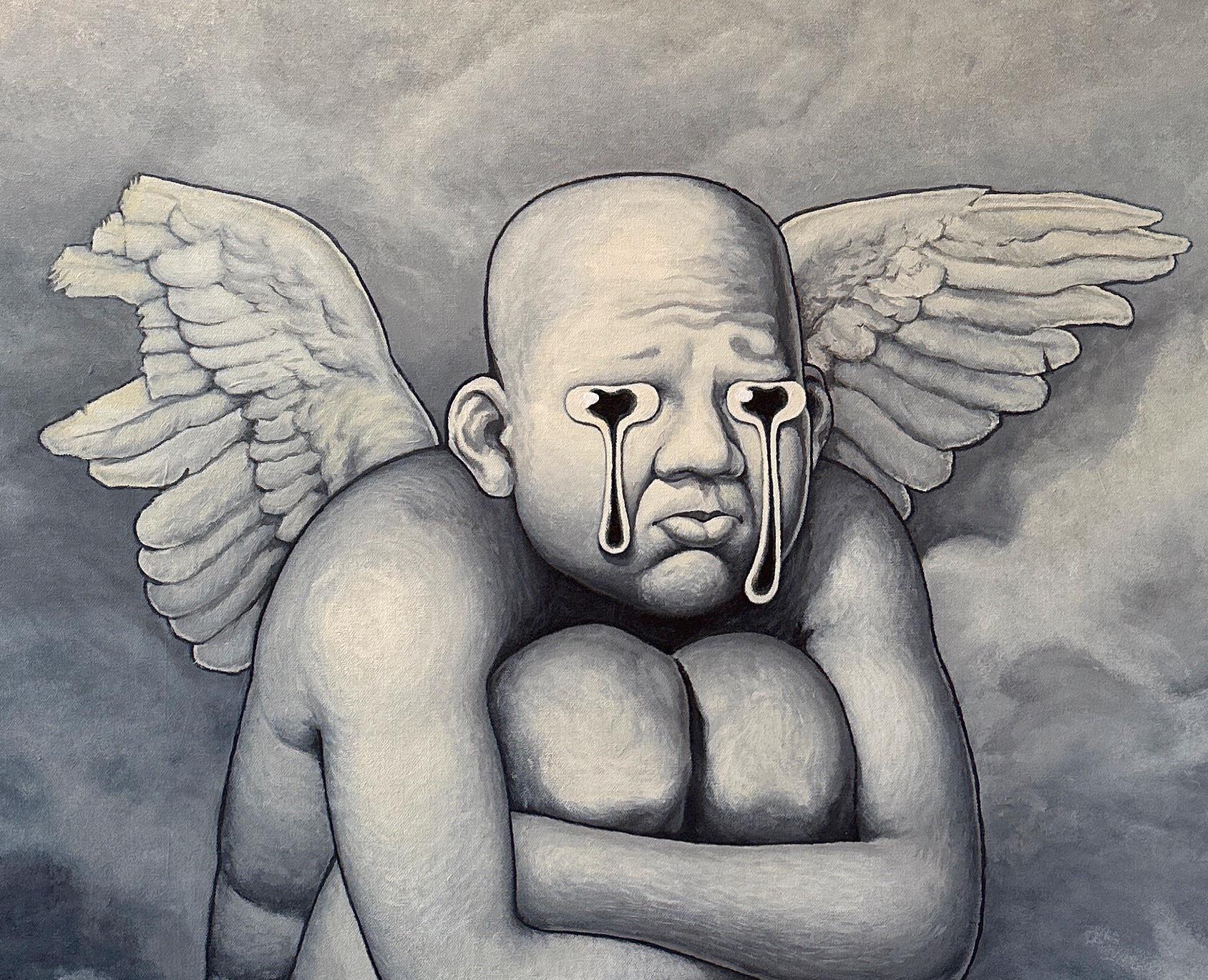Desesperación y Alegría, Díptico. Pintura acrílica sobre lienzo - Painting Contemporáneo de Juan C. Estrada