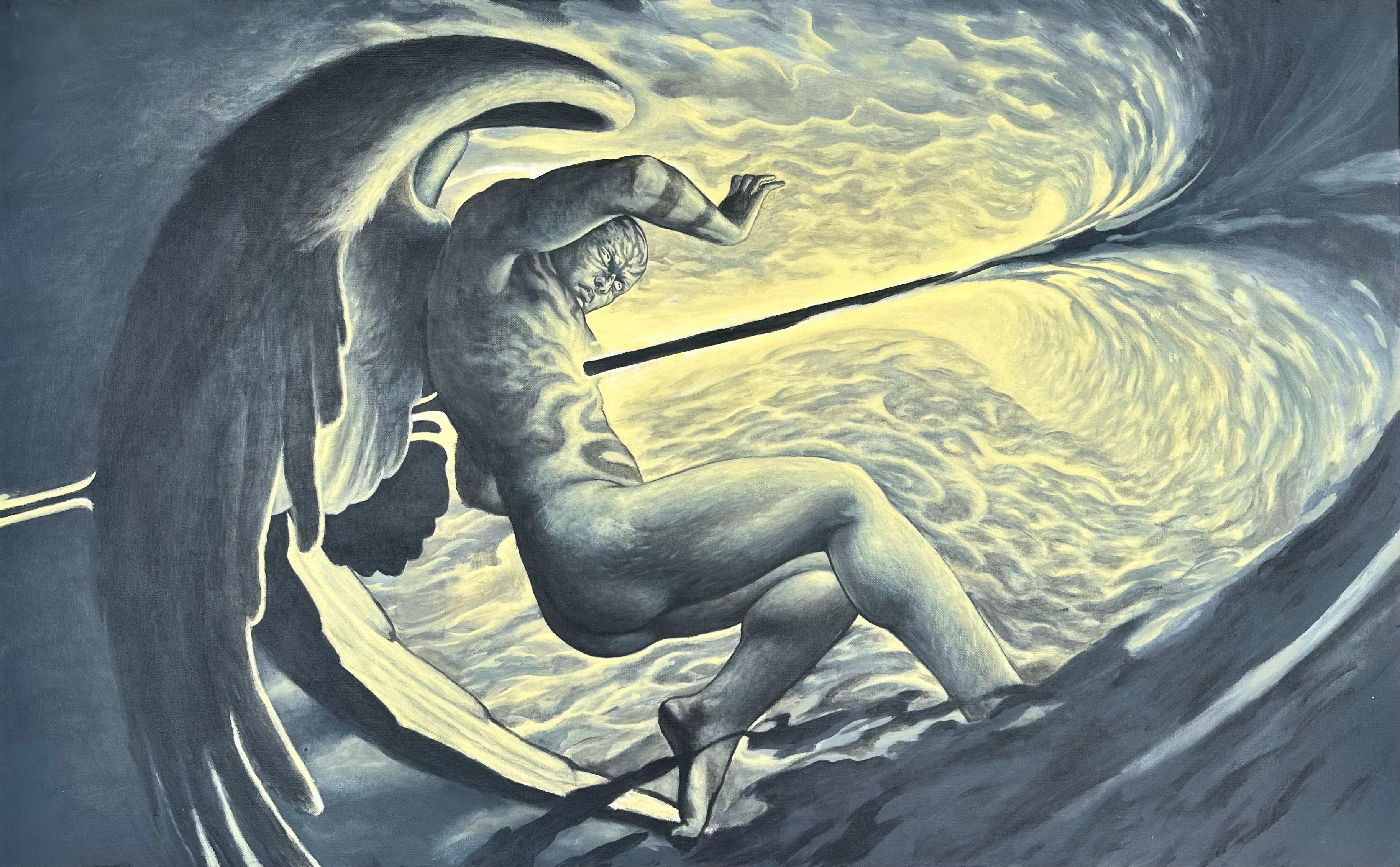 Nude Painting de Juan C. Estrada - HACIA ADENTRO. Pintura acrílica sobre lienzo.