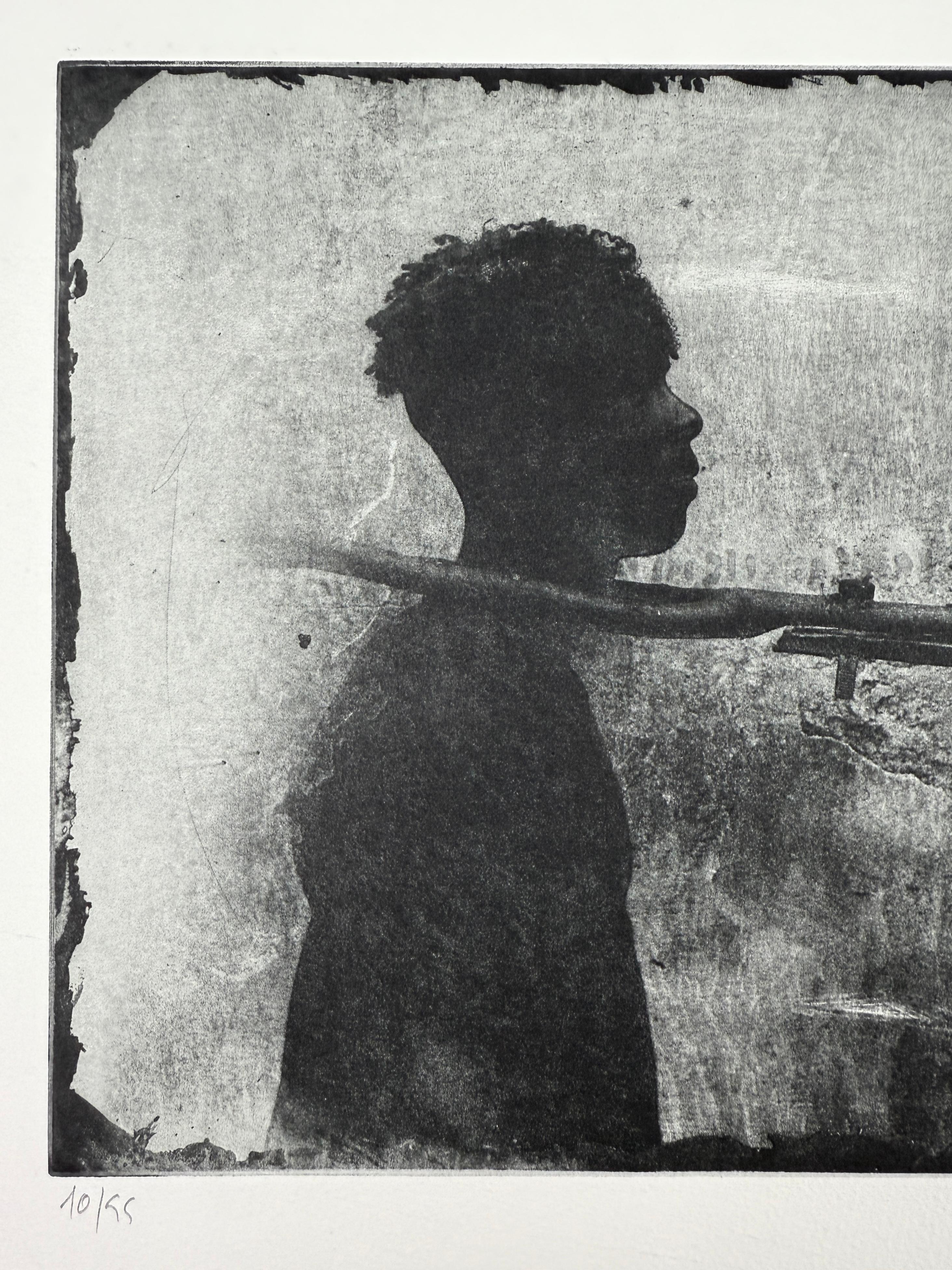 Cuban artist original hand signed photo-engraving n6 22x30 in. - Photograph by Juan Carlos Alom
