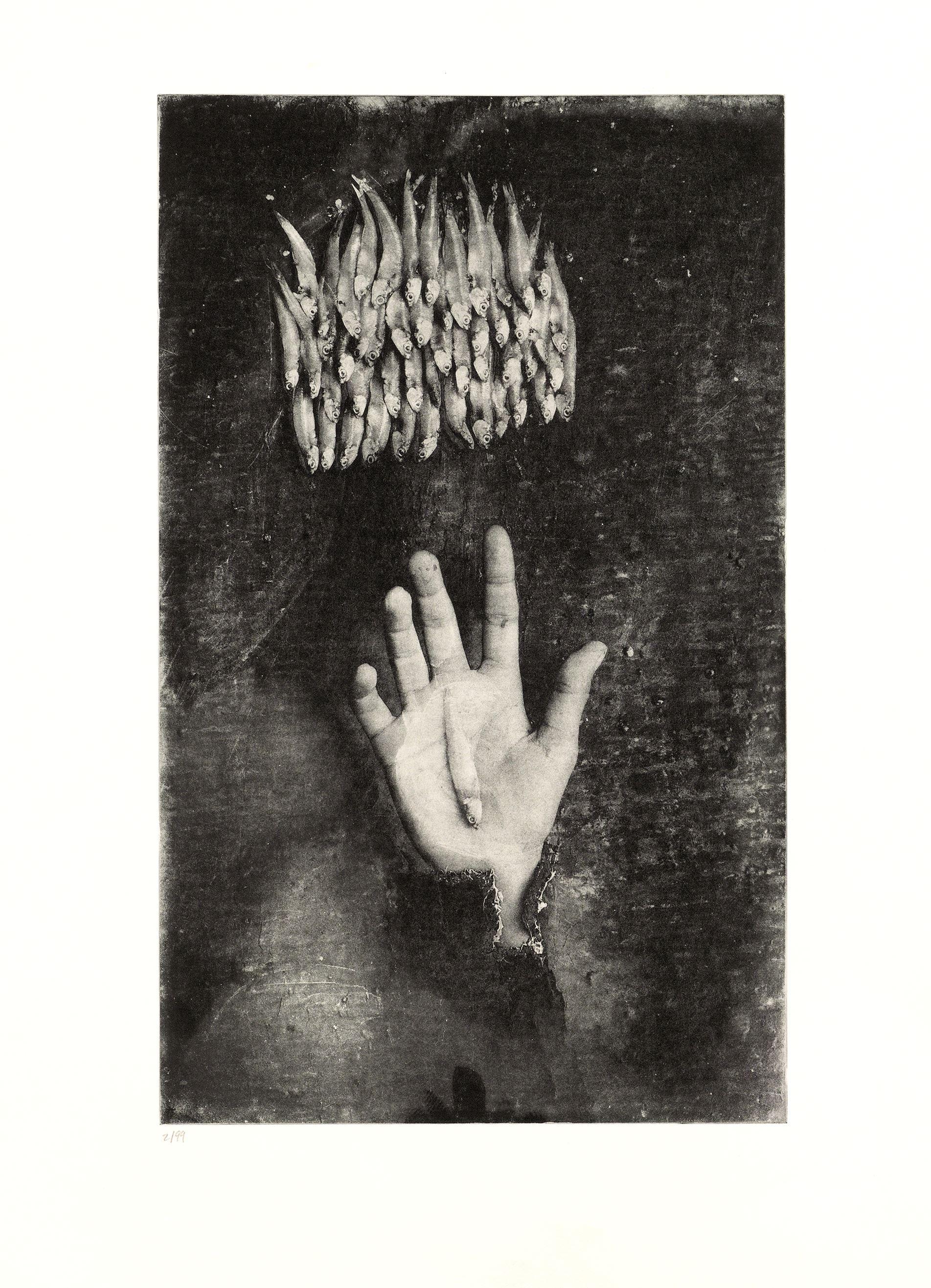 Cuban Artist Original Hand Signed photoengraving 30x22 in. n1 - Print by Juan Carlos Alom