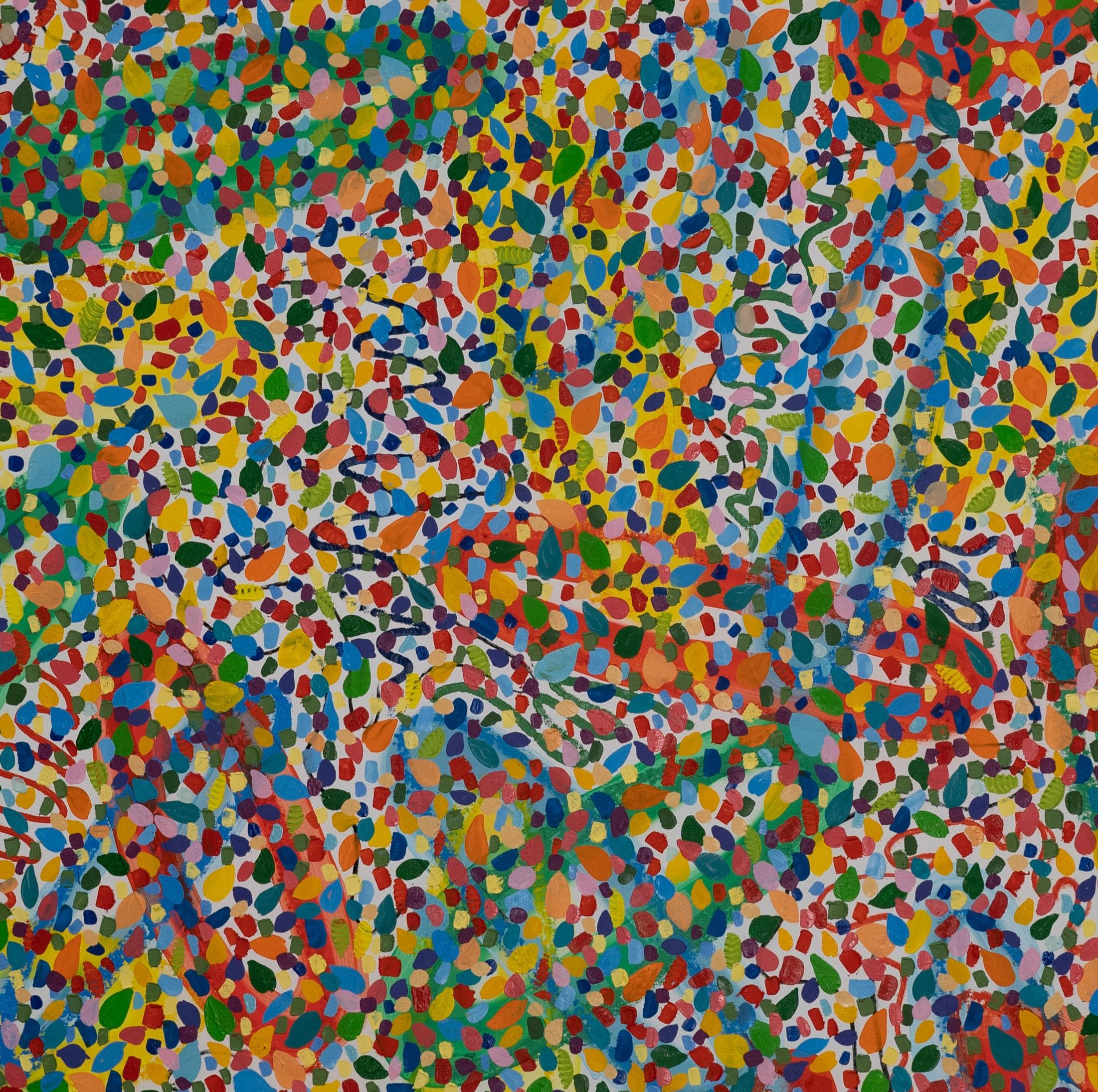 Las Mascaras I. From Las Mascaras (The masks) Series - Abstract Geometric Mixed Media Art by Juan Carlos Amador