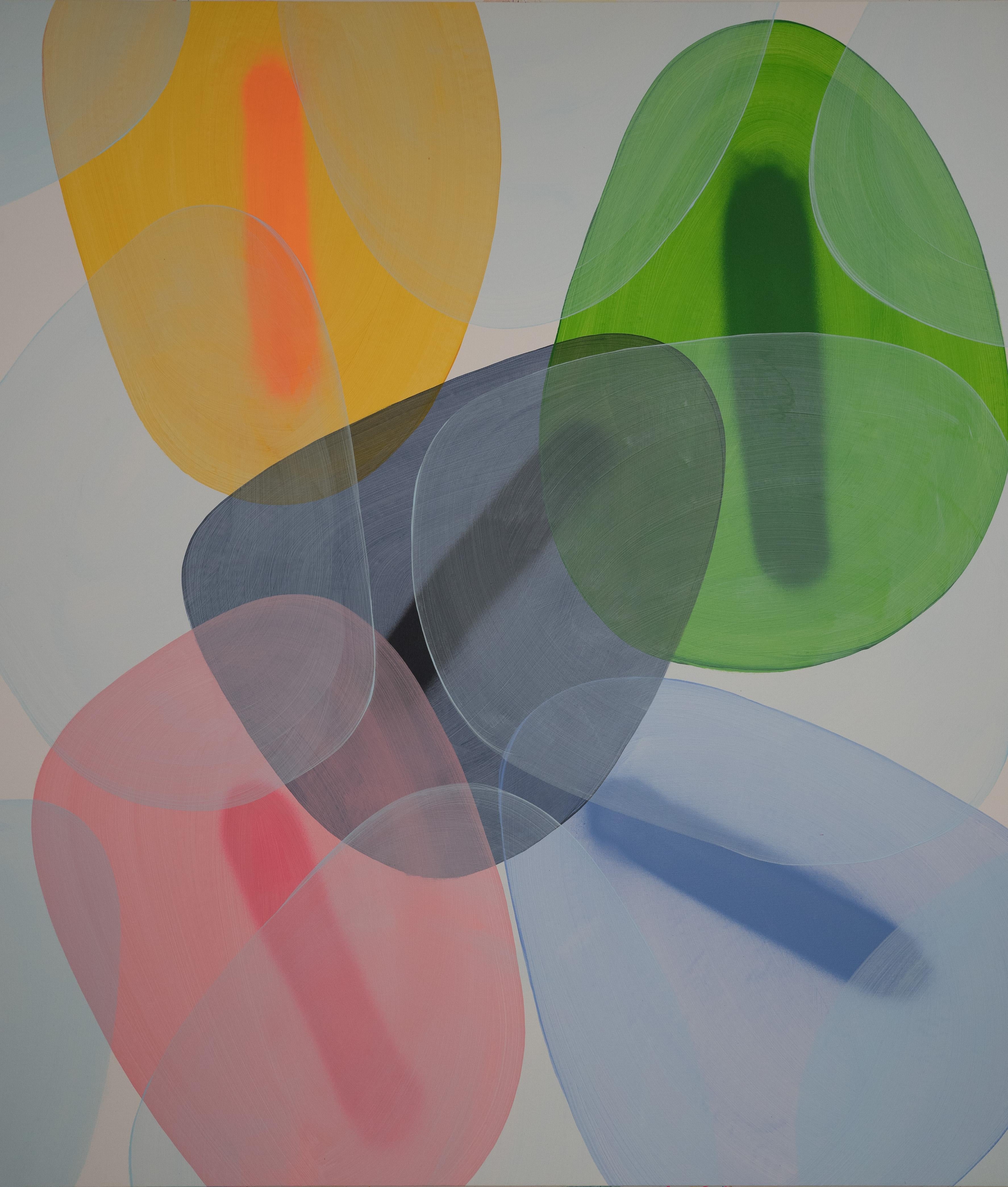 Las Mascaras III. From Las Mascaras (The masks) Series - Painting by Juan Carlos Amador