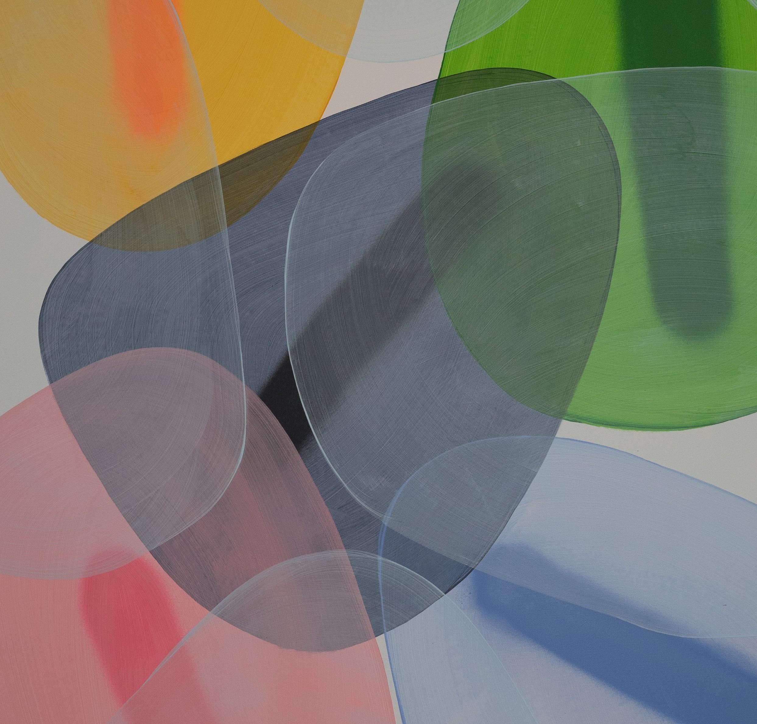 Las Mascaras III. From Las Mascaras (The masks) Series - Abstract Geometric Painting by Juan Carlos Amador