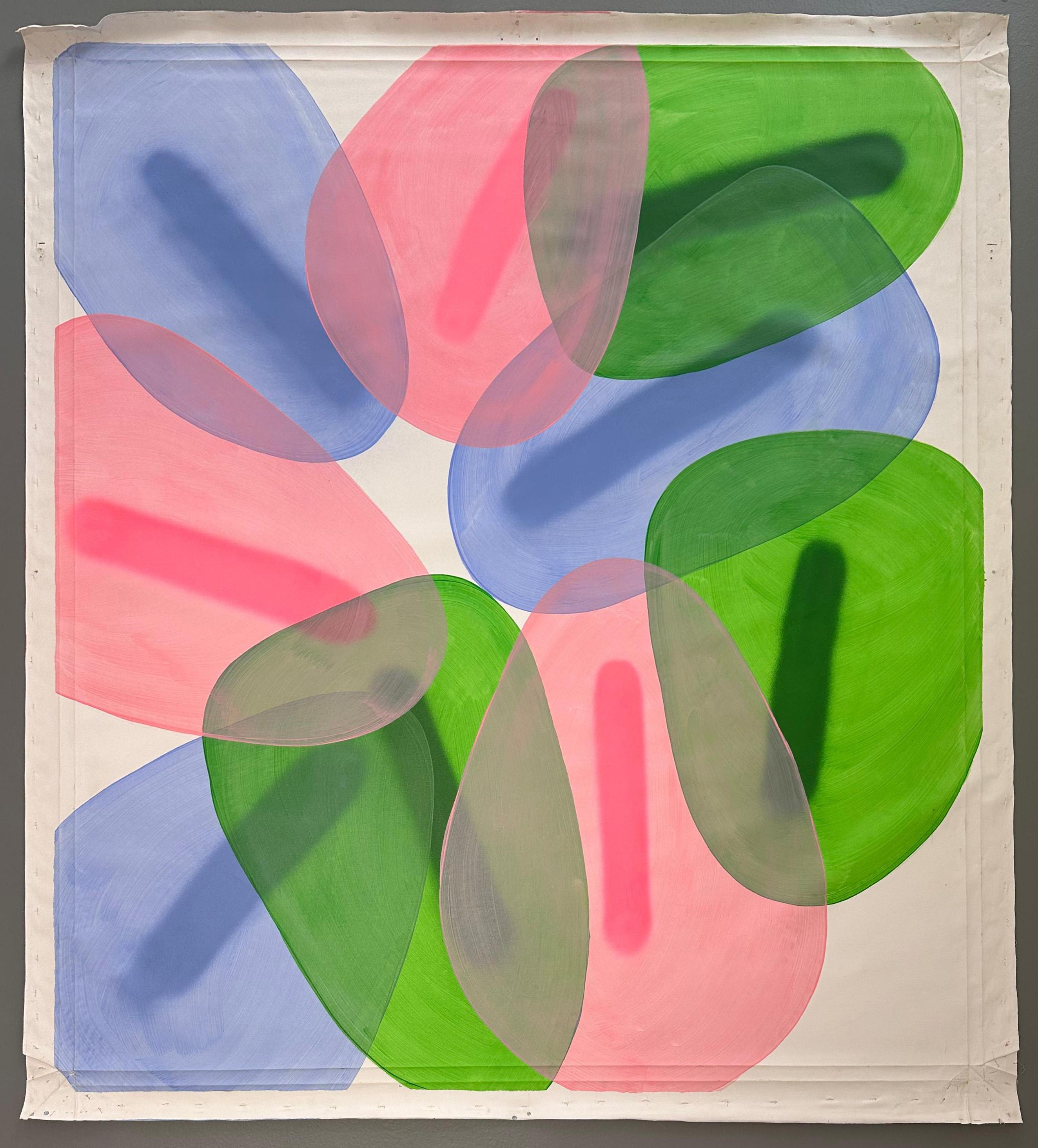 Diese Serie lässt sich von Hatillos Fiesta de los Santos Inocentes inspirieren und übersetzt die pulsierende Bewegung und kollektive Energie des Festes in ein raffiniertes abstraktes Vokabular. Durch sich wiederholende organische Formen,