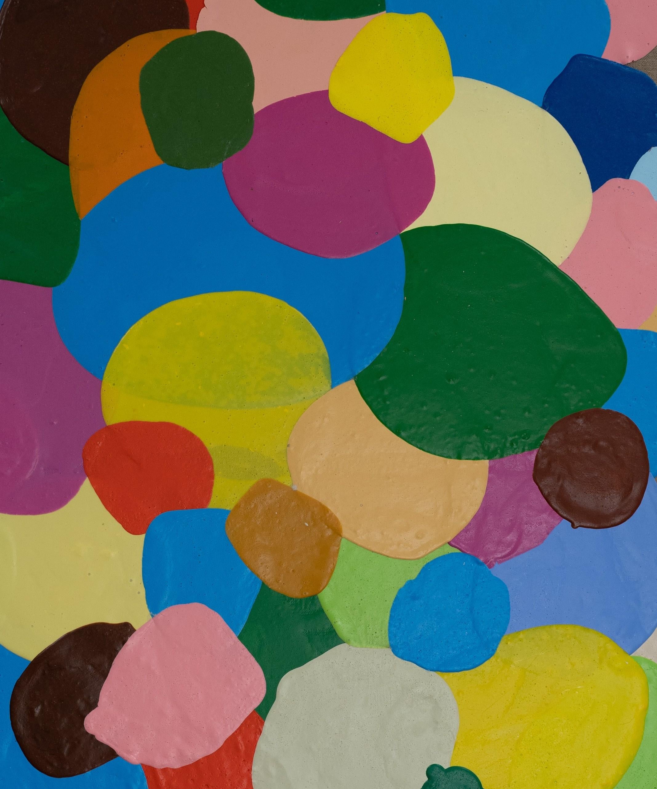 Las Mascaras IX. From Las Mascaras (The masks) Series - Abstract Geometric Painting by Juan Carlos Amador