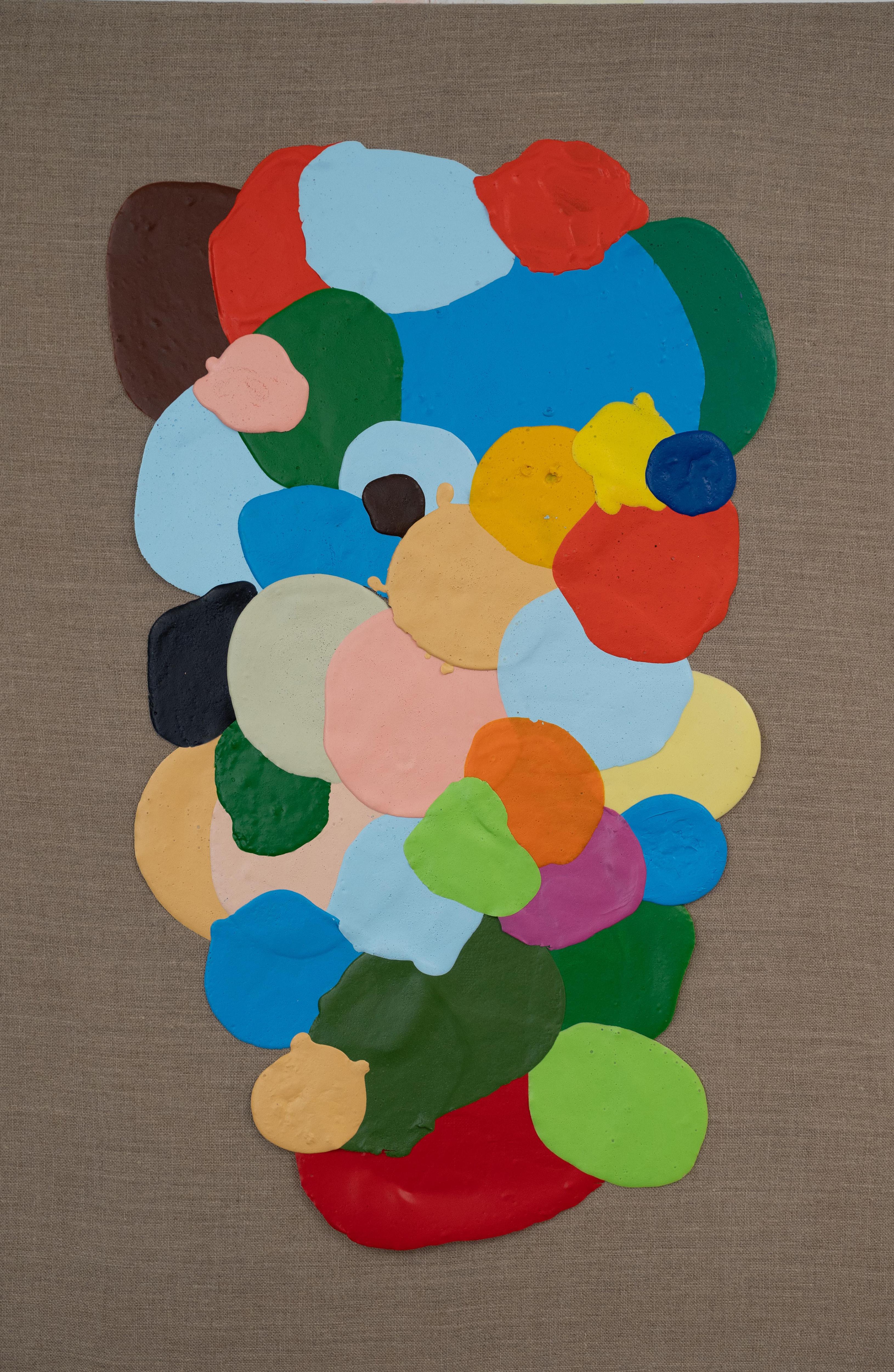 Las Mascaras X. From Las Mascaras (The masks) Series - Abstract Geometric Mixed Media Art by Juan Carlos Amador