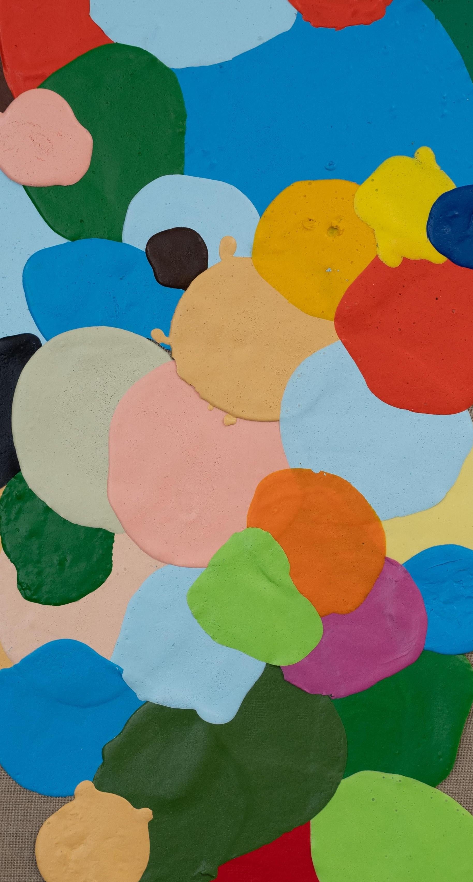 This series draws inspiration from Hatillo’s Fiesta de los Santos Inocentes, translating the festival’s vibrant movement and collective energy into a refined abstract vocabulary. Through repeated organic forms, layered translucent color, and