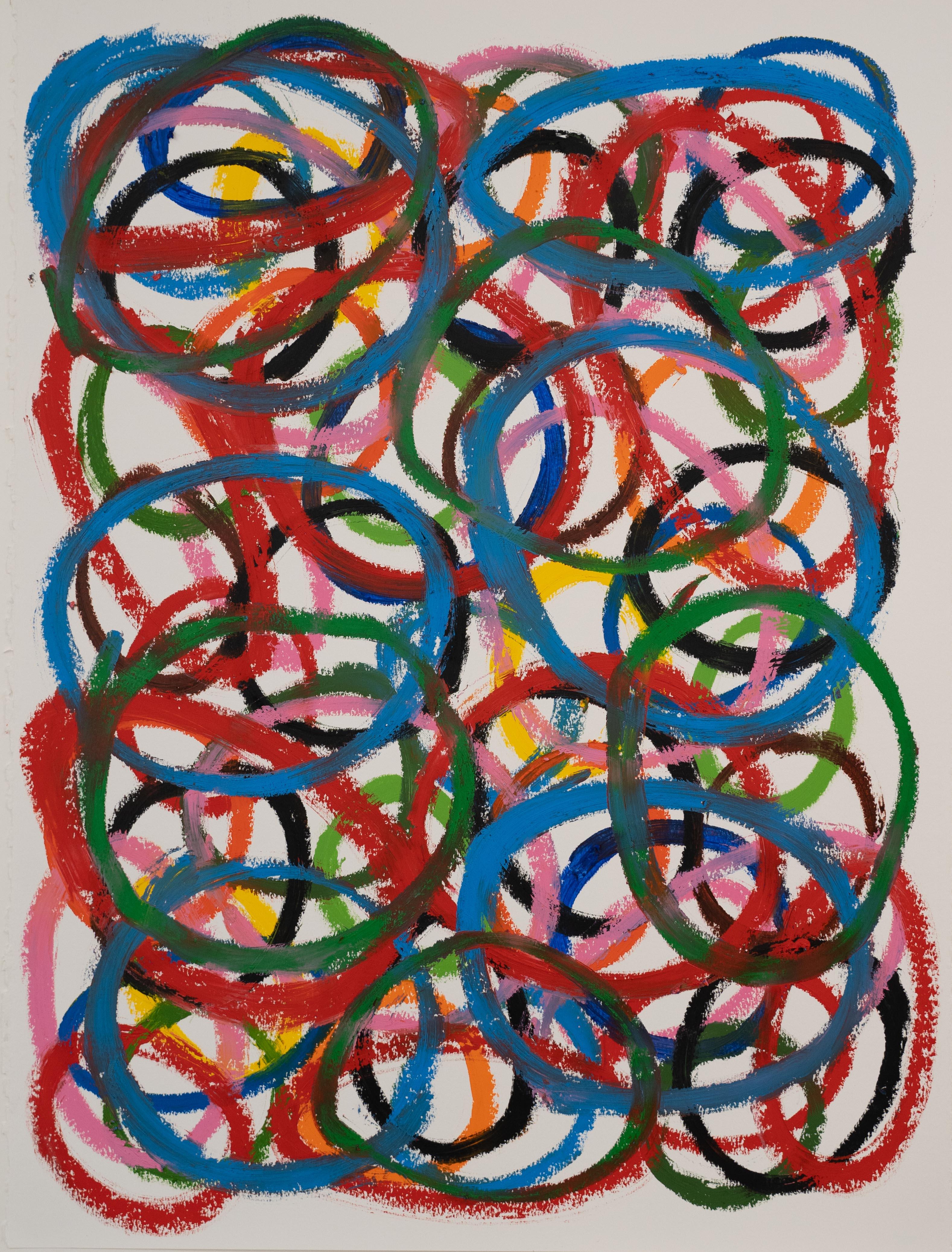 Las Mascaras XI. Aus der Serie Las Mascaras (Die Masken) (Geometrische Abstraktion), Mixed Media Art, von Juan Carlos Amador