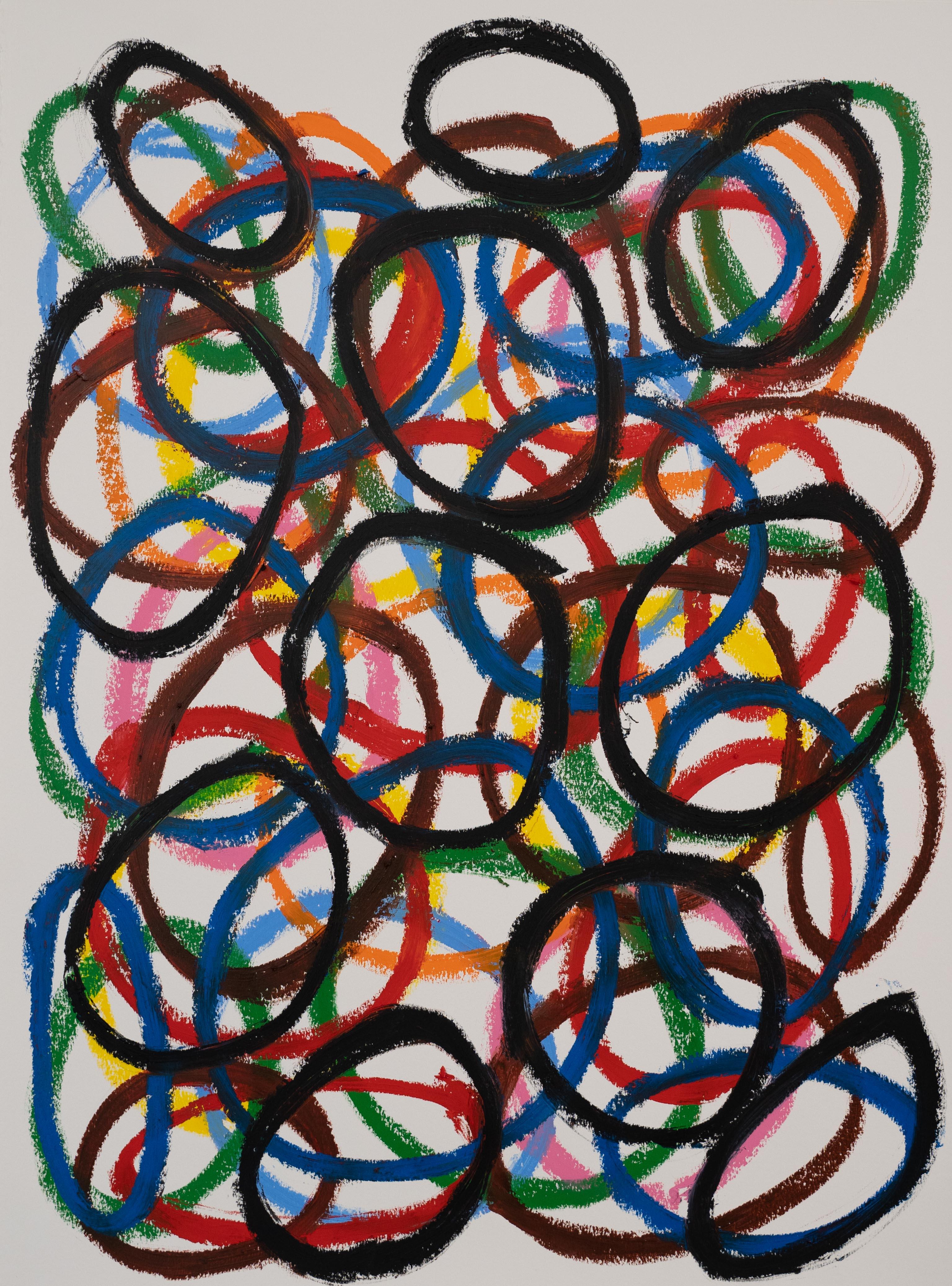 Las Mascaras XII. From Las Mascaras (The masks) Series - Painting by Juan Carlos Amador