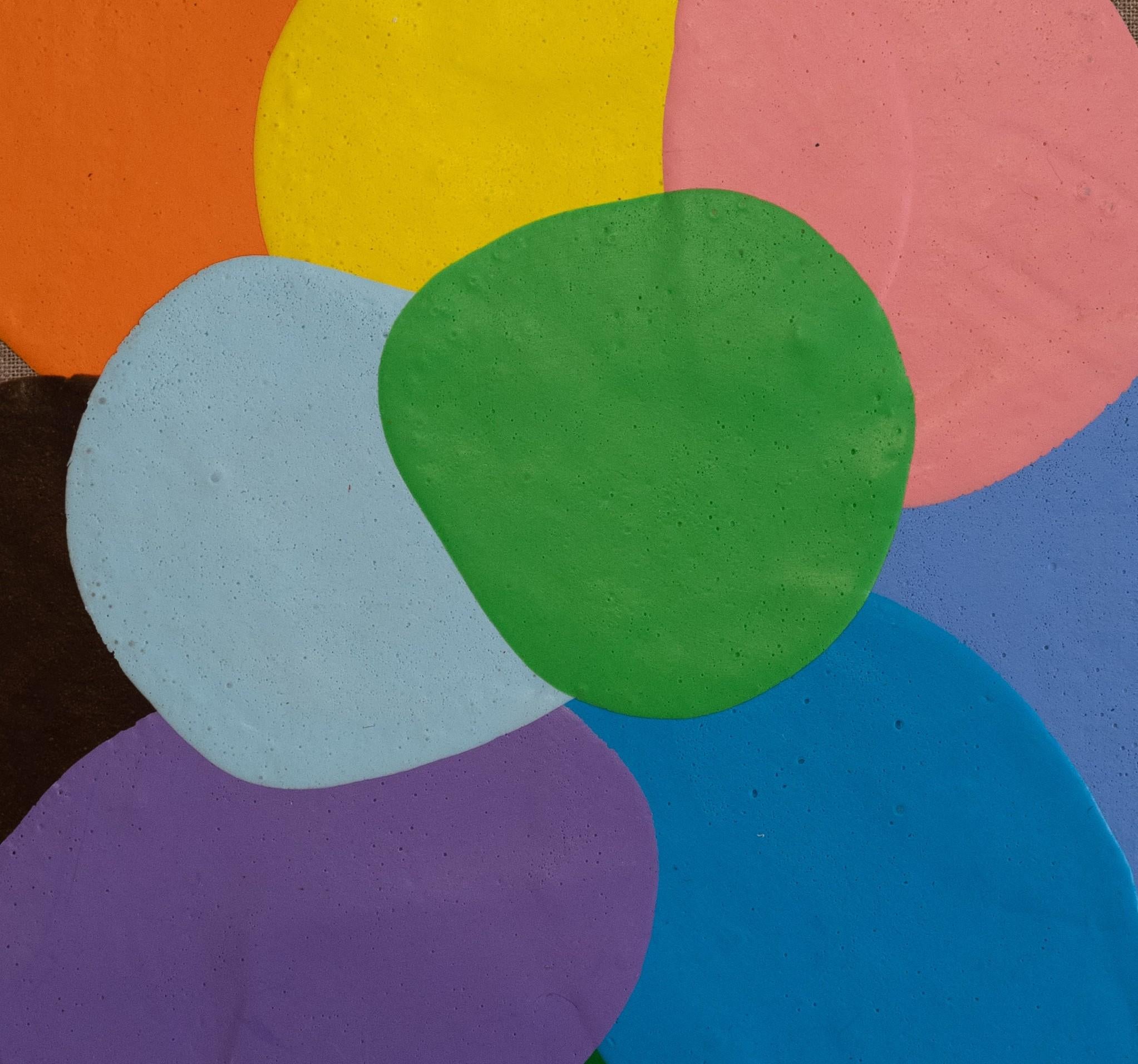 Untitled 7. From Ritmos abstractos (Abstract Rhythms) Series - Abstract Geometric Mixed Media Art by Juan Carlos Amador