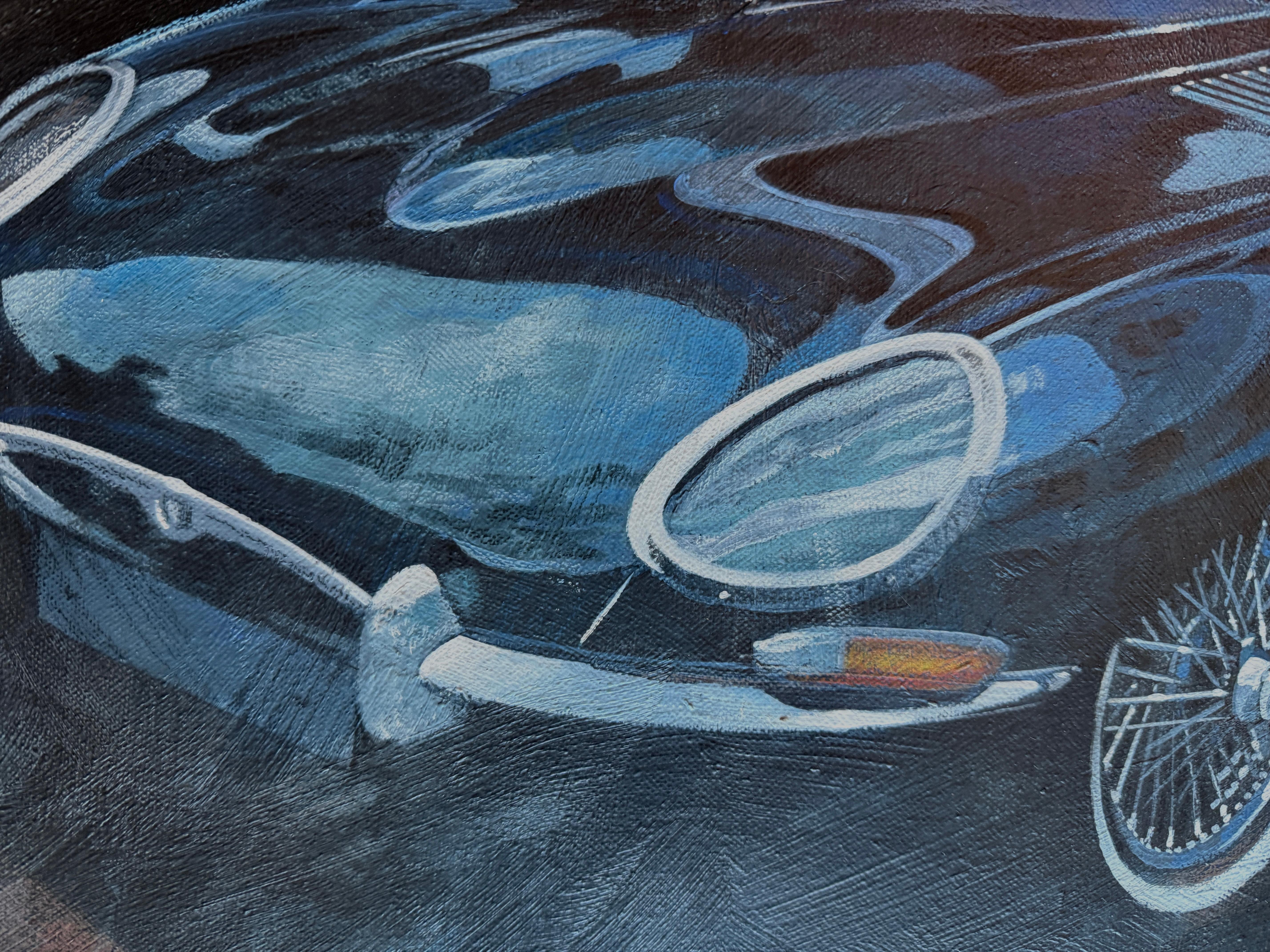 Titel: Jaguar E-Type Roadster (Serie 1)
Künstler: Juan Carlos Ferrigno (Buenos Aires, 1960)
Medium: Öl auf Leinwand
Abmessungen: 54 × 65 cm (21,3 × 25,6 Zoll)
Gerahmte Abmessungen: 78 × 89 cm (30,7 × 35,0 Zoll)
Unterschrift: Signiert unten rechts