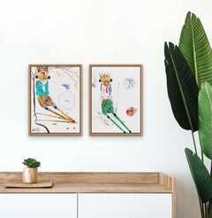 Minimalist Figurative Drawing by Cuban artist Juan Carlos Vazquez Lima