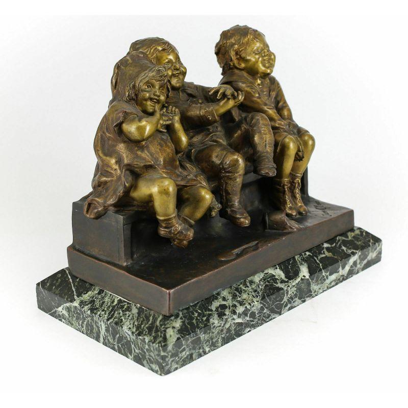 Statue en bronze de Juan Clara, enfants 