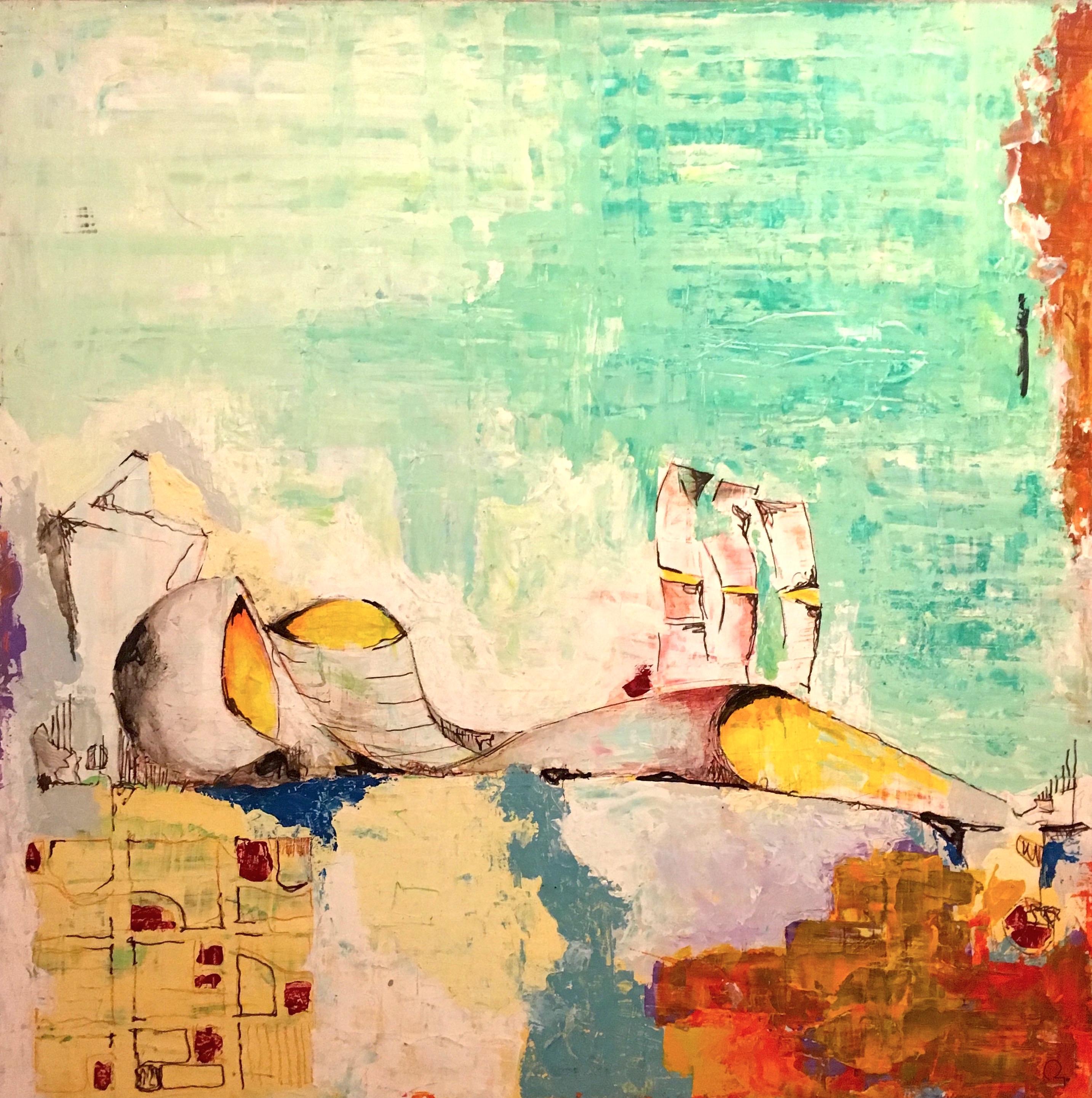 Ohne Titel XII, Gemälde, Acryl auf Holzplatte