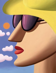 Mujer con sombrero y gafas de sol