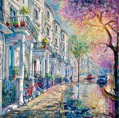 Lansdowne Cresent - original cityscape oil painting-contemporary artwork