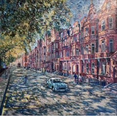 Lower Sloane Street London -original cityscape oil painting-contemporary artwork
